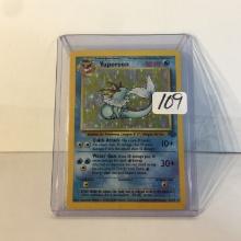 Modern 1999 Pokemon TCG Stage1 Vaporeon Hp80 Holo No.134 Bubble Jet Pokemon 12/64