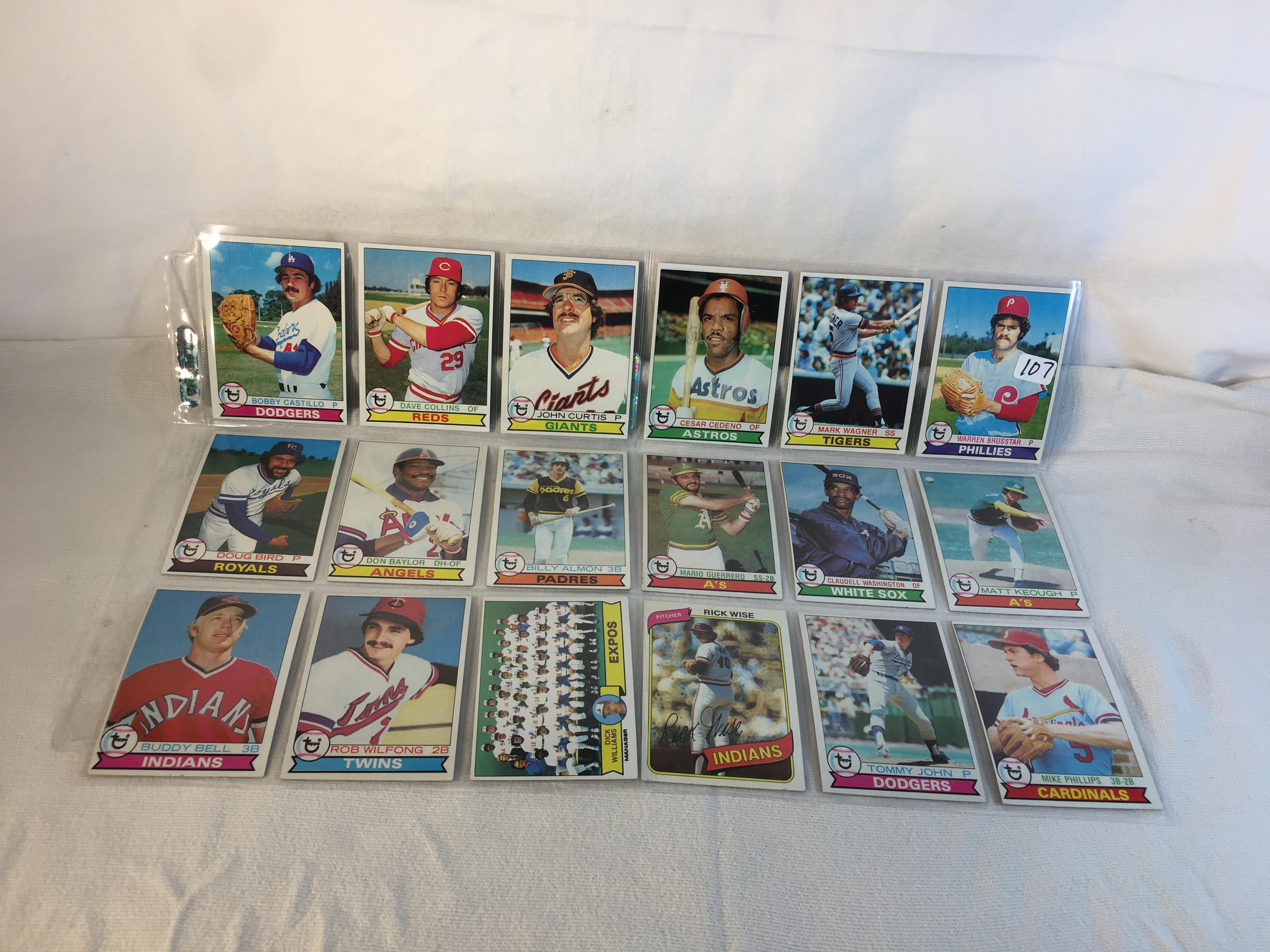 Lot of 18 Pcs Collector Vintage  MLB Baseball  Sport Trading Assorted Cards & Players - See Photos