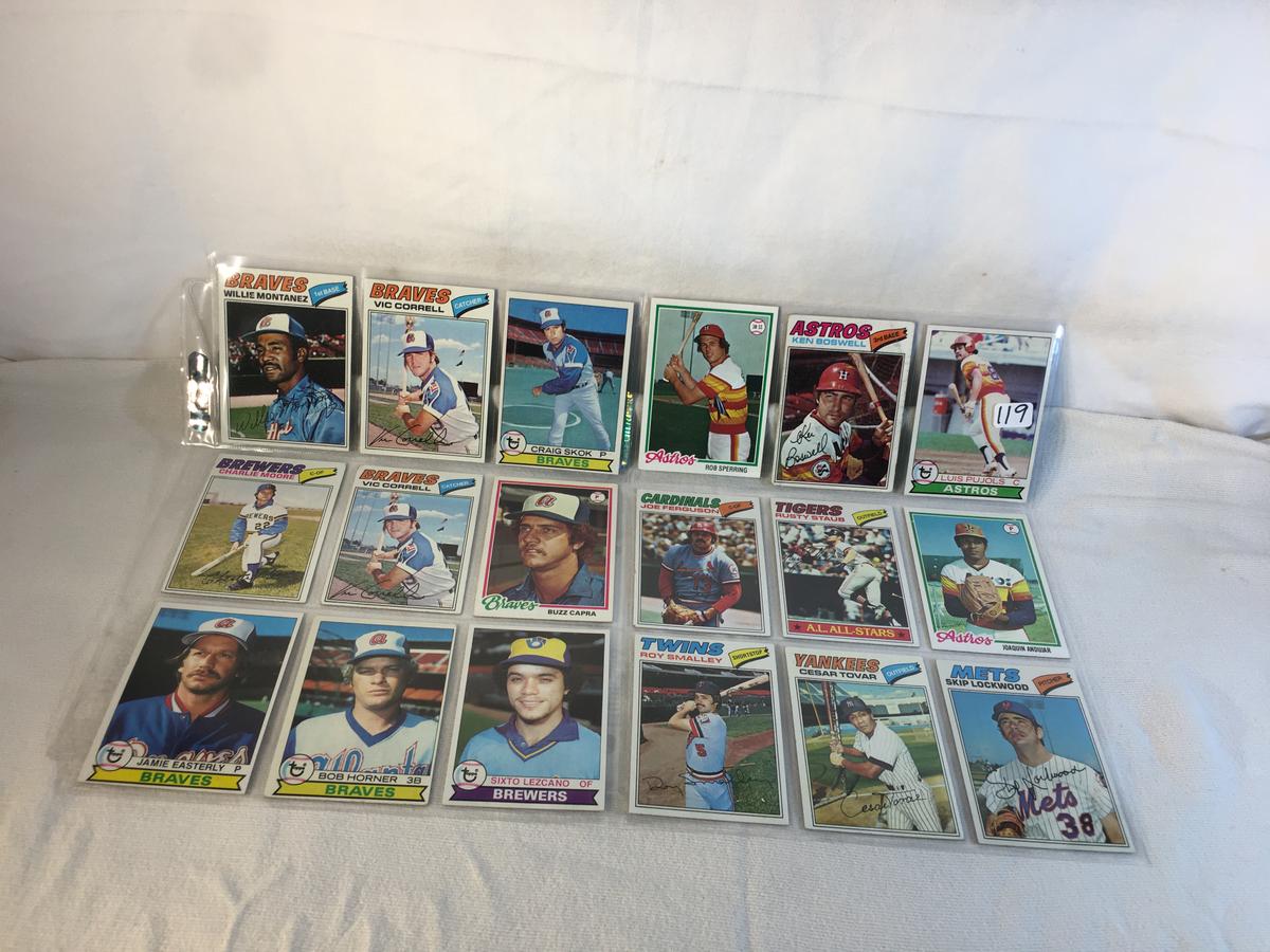 Lot of 18 Pcs Collector Vintage  MLB Baseball  Sport Trading Assorted Cards & Players - See Photos