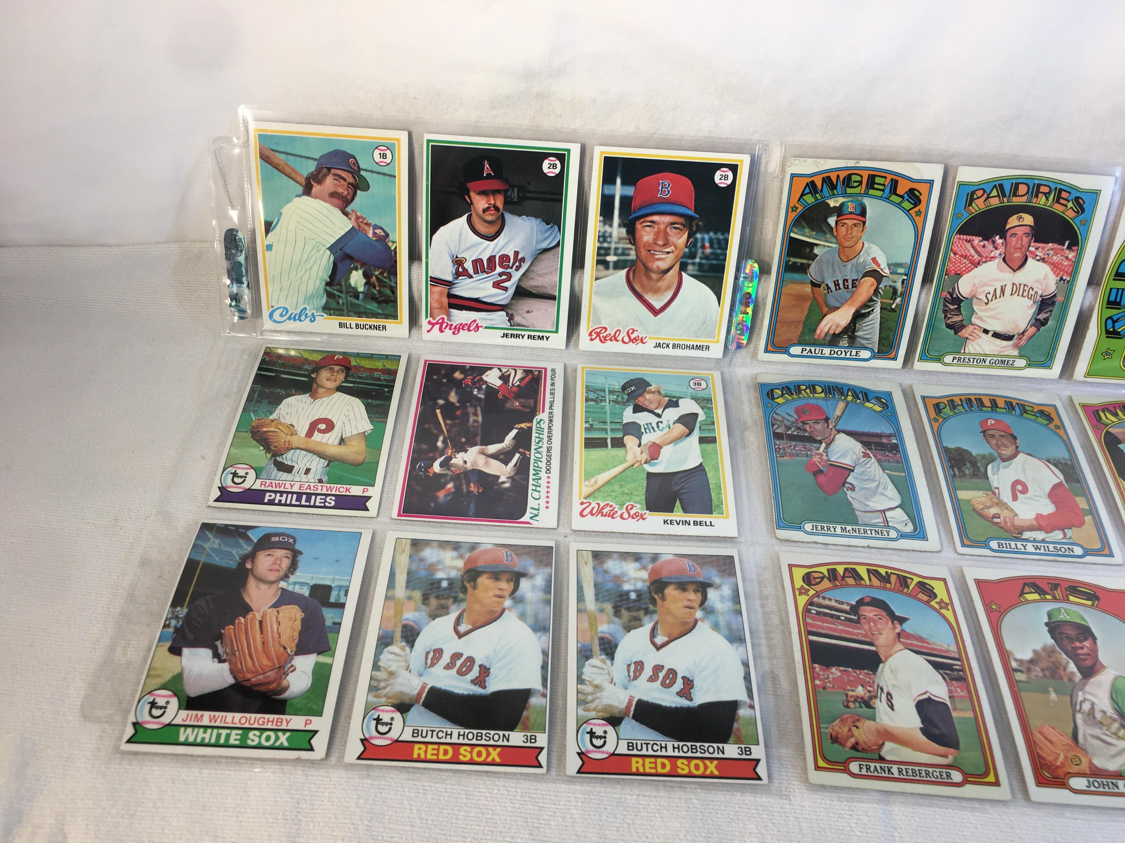 Lot of 18 Pcs Collector Vintage  MLB Baseball  Sport Trading Assorted Cards & Players - See Photos