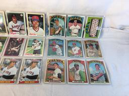 Lot of 18 Pcs Collector Vintage  MLB Baseball  Sport Trading Assorted Cards & Players - See Photos