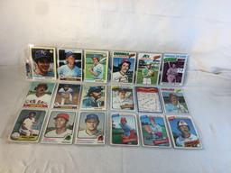 Lot of 18 Pcs Collector Vintage  MLB Baseball  Sport Trading Assorted Cards & Players - See Photos