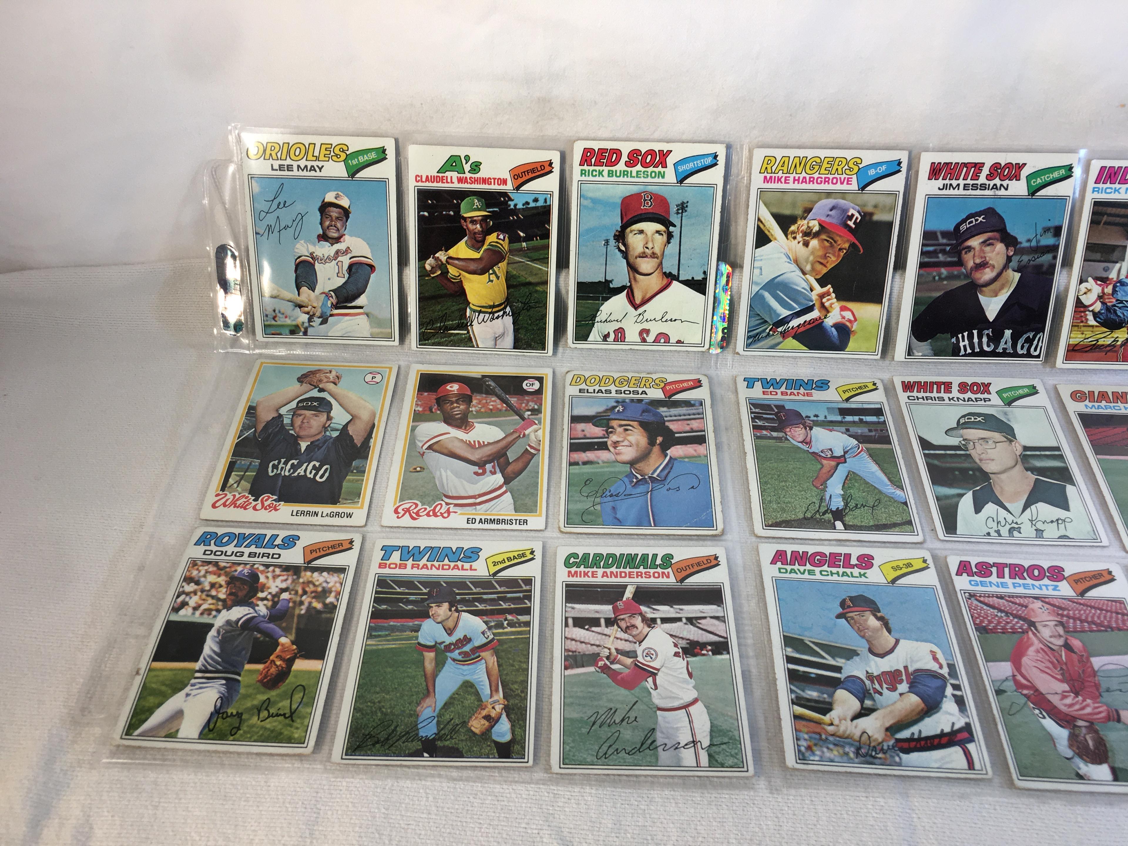 Lot of 18 Pcs Collector Vintage  MLB Baseball  Sport Trading Assorted Cards & Players - See Photos