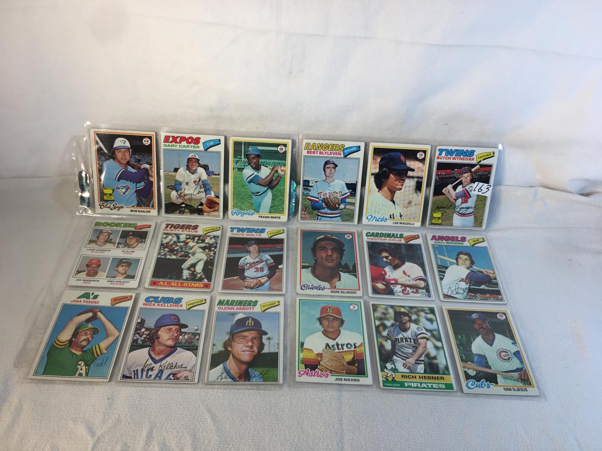 Lot of 18 Pcs Collector Vintage  MLB Baseball  Sport Trading Assorted Cards & Players - See Photos