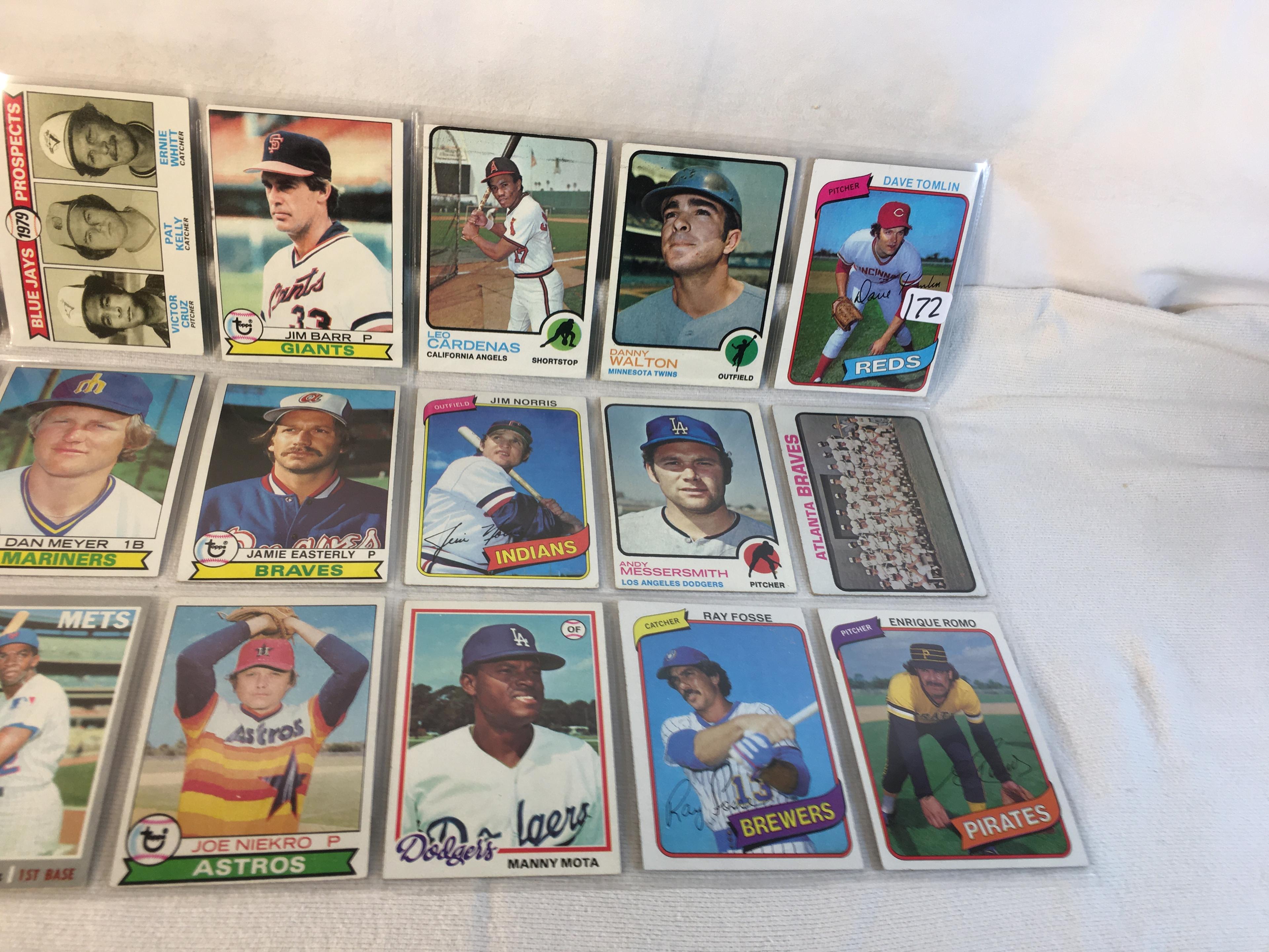 Lot of 18 Pcs Collector Vintage  MLB Baseball  Sport Trading Assorted Cards & Players - See Photos