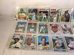 Lot of 18 Pcs Collector Vintage  MLB Baseball  Sport Trading Assorted Cards & Players - See Photos