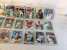 Lot of 18 Pcs Collector Vintage  MLB Baseball  Sport Trading Assorted Cards & Players - See Photos