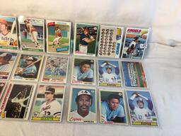 Lot of 18 Pcs Collector Vintage  MLB Baseball  Sport Trading Assorted Cards & Players - See Photos