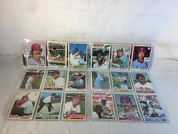 Lot of 18 Pcs Collector Vintage  MLB Baseball  Sport Trading Assorted Cards & Players - See Photos