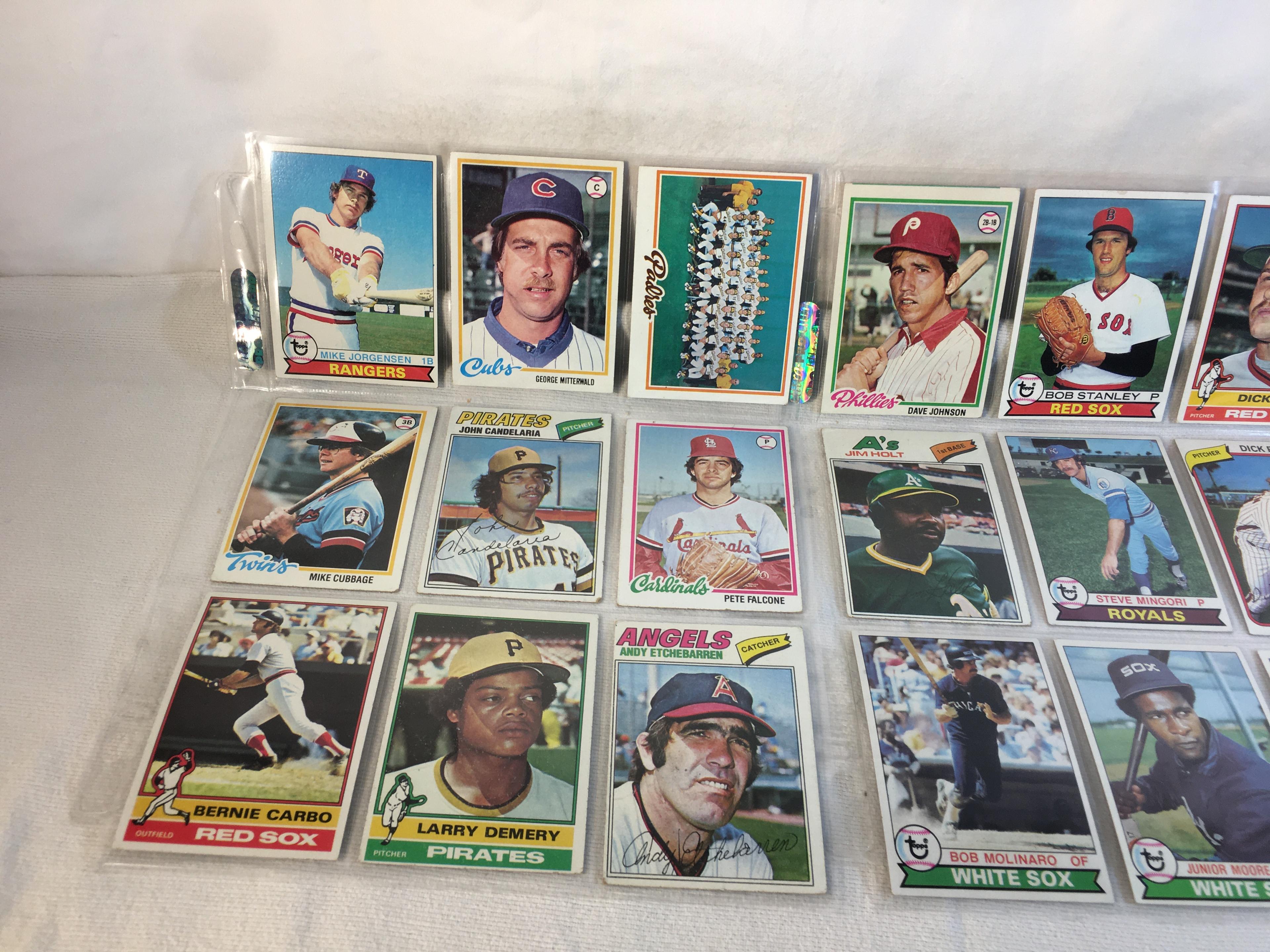 Lot of 18 Pcs Collector Vintage  MLB Baseball  Sport Trading Assorted Cards & Players - See Photos