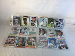 Lot of 18 Pcs Collector Vintage  MLB Baseball  Sport Trading Assorted Cards & Players - See Photos