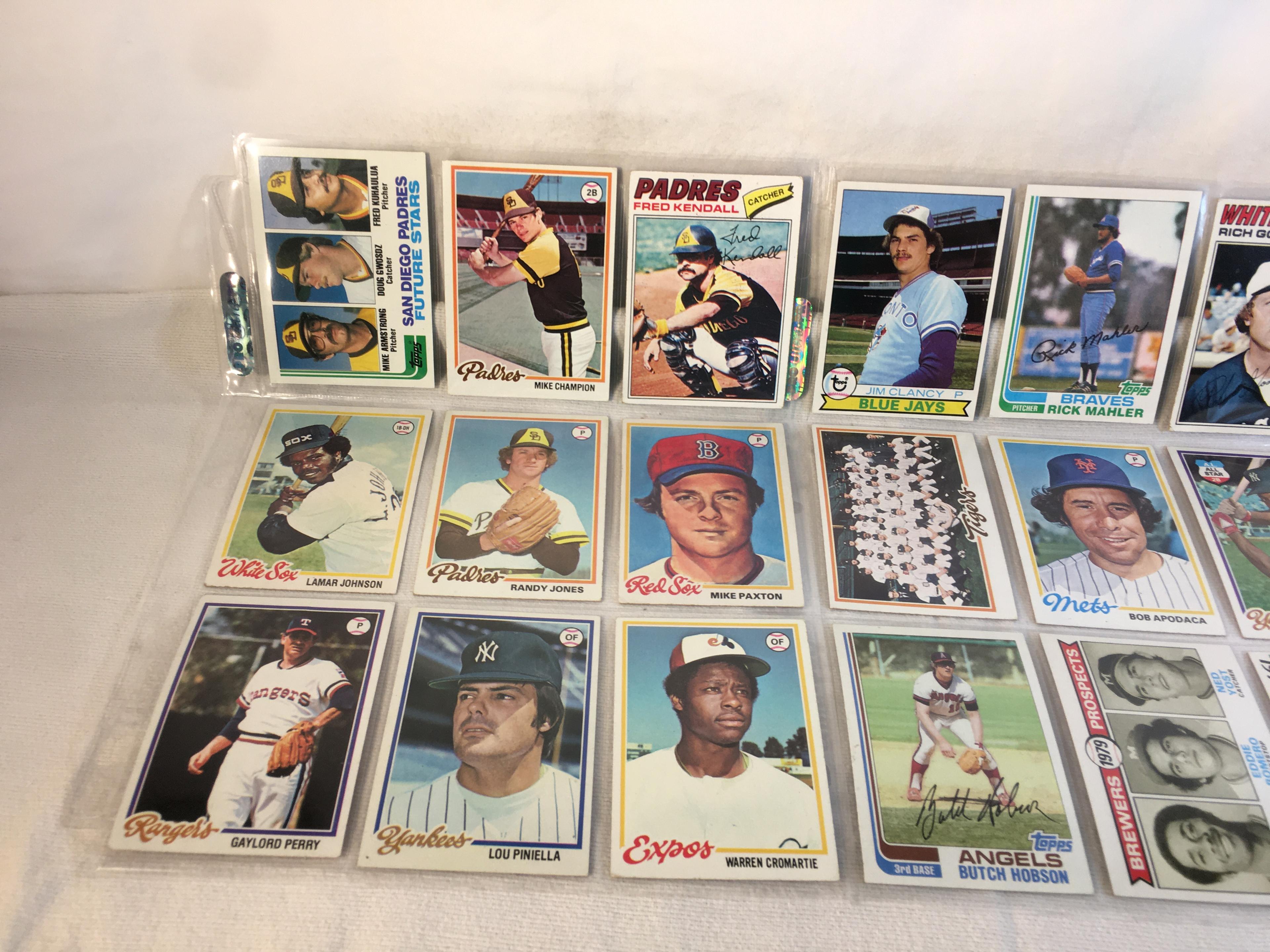 Lot of 18 Pcs Collector Vintage  MLB Baseball  Sport Trading Assorted Cards & Players - See Photos