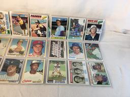 Lot of 18 Pcs Collector Vintage  MLB Baseball  Sport Trading Assorted Cards & Players - See Photos