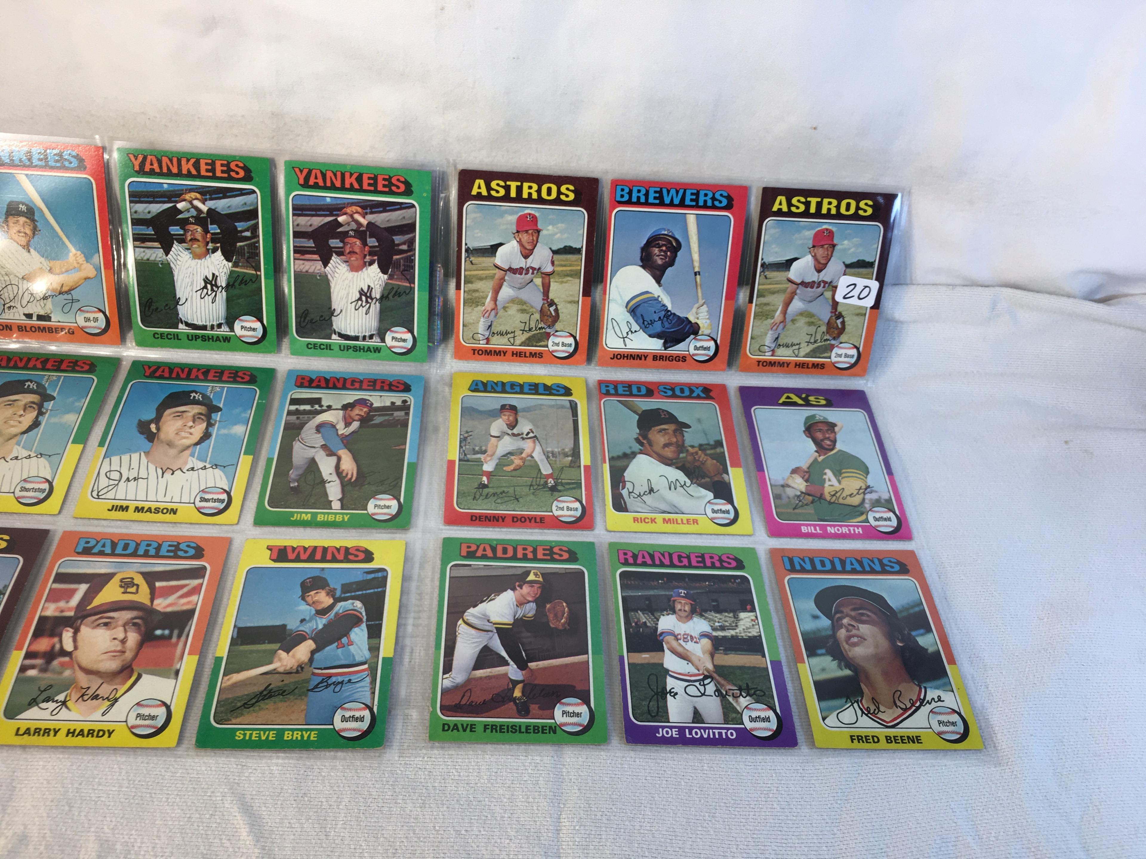 Lot of 18 Pcs Collector Vintage  MLB Baseball  Sport Trading Assorted Cards & Players - See Photos