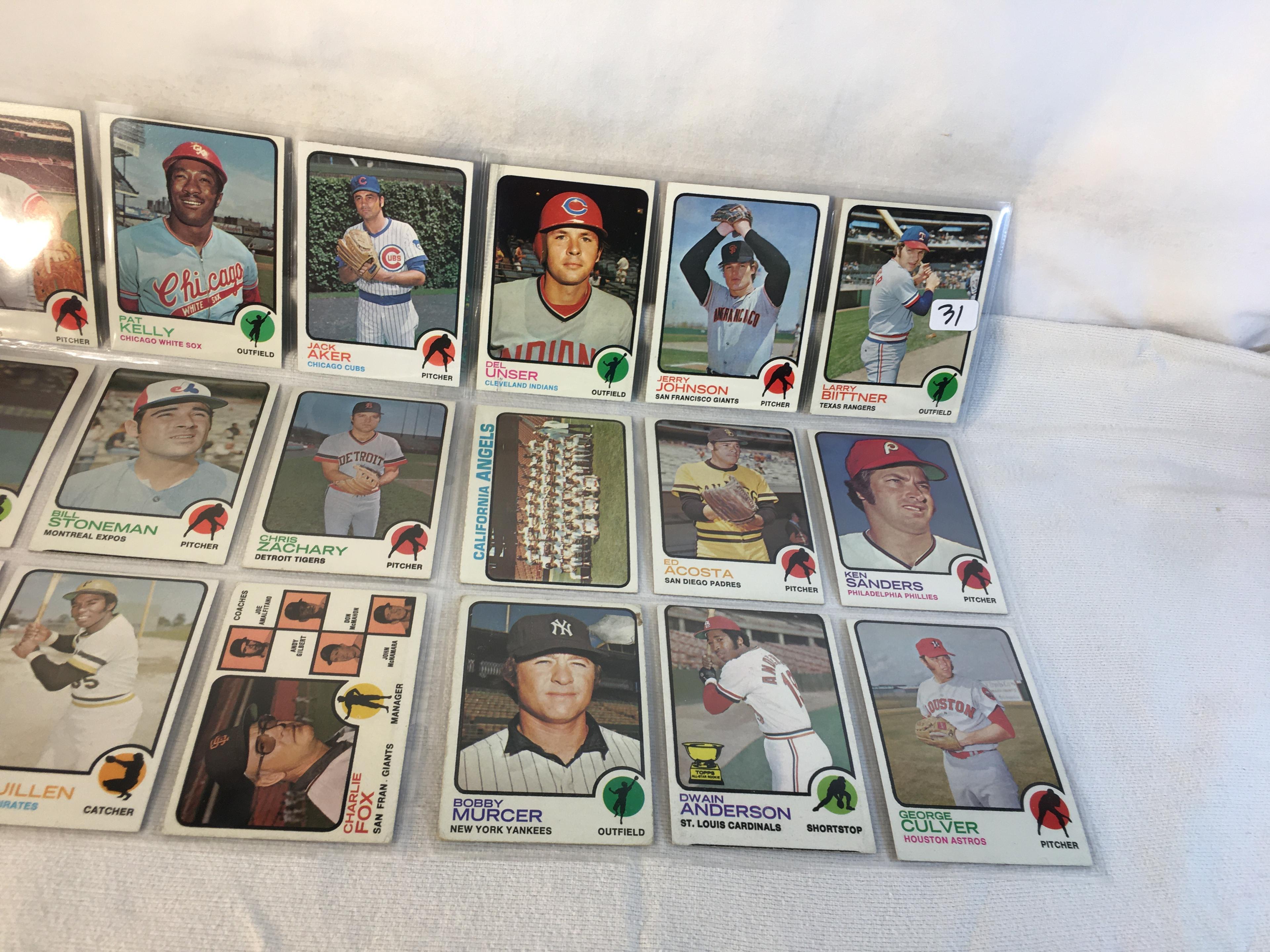 Lot of 18 Pcs Collector Vintage  MLB Baseball  Sport Trading Assorted Cards & Players - See Photos