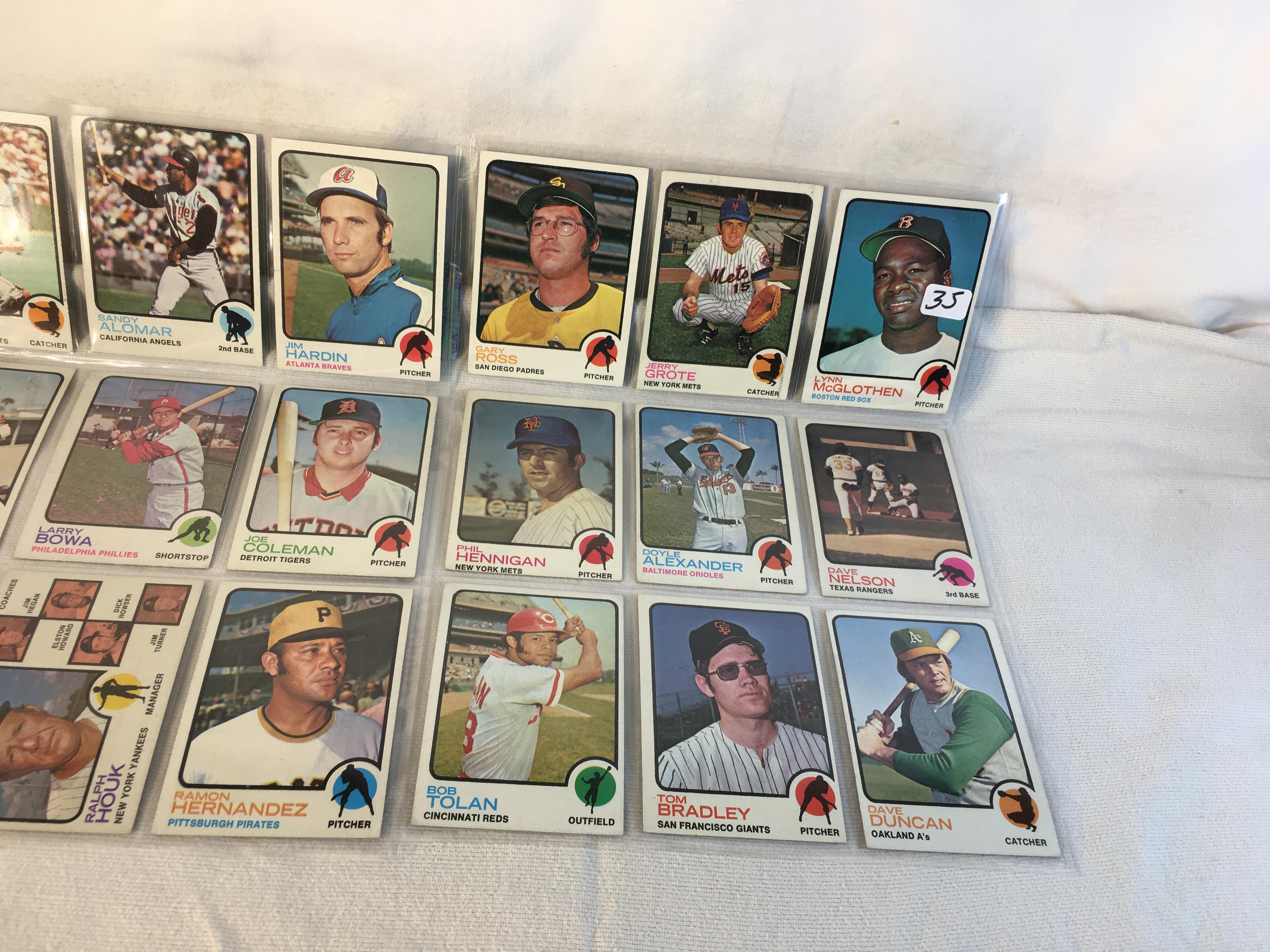 Lot of 18 Pcs Collector Vintage  MLB Baseball  Sport Trading Assorted Cards & Players - See Photos