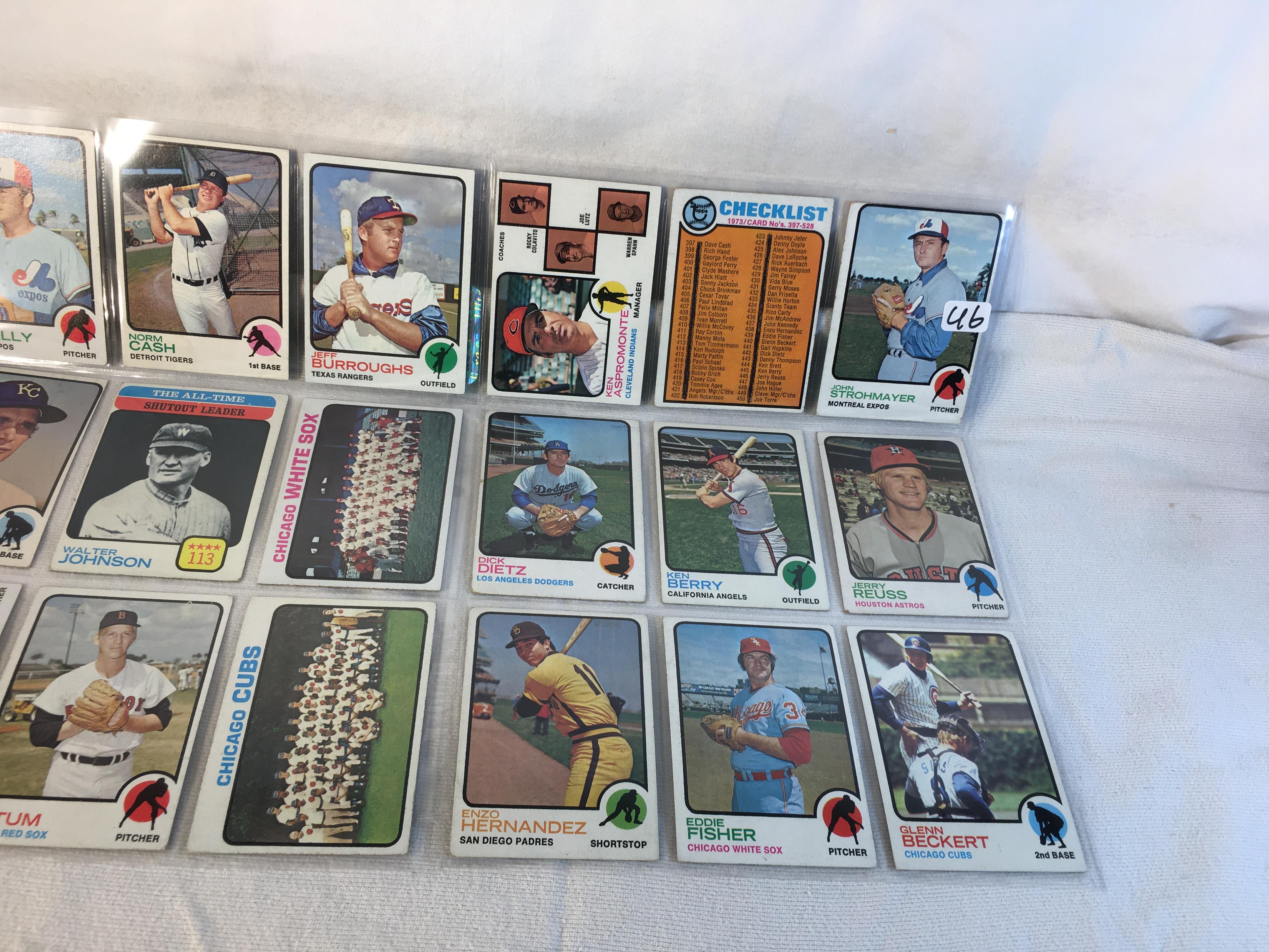 Lot of 18 Pcs Collector Vintage  MLB Baseball  Sport Trading Assorted Cards & Players - See Photos