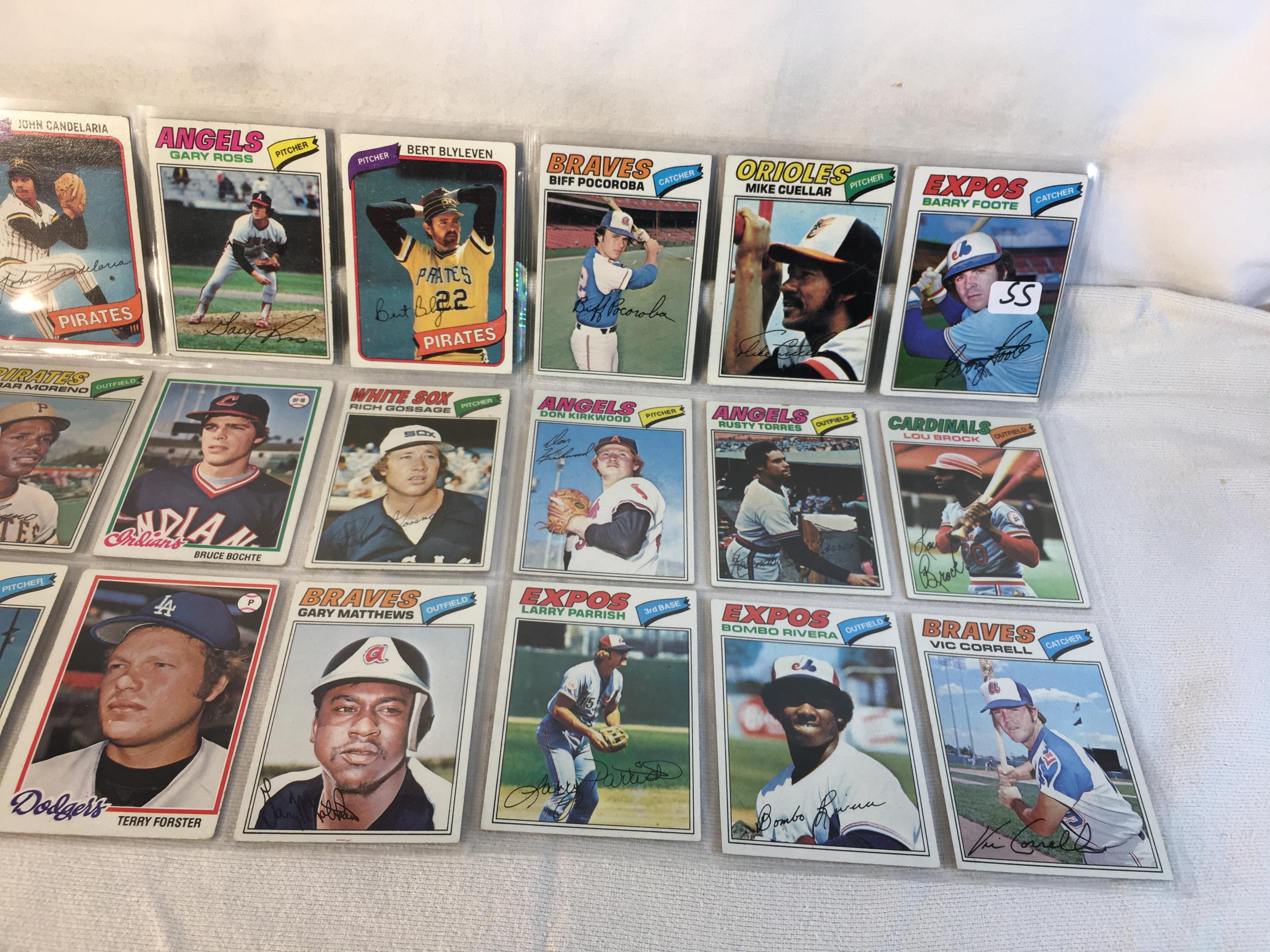 Lot of 18 Pcs Collector Vintage  MLB Baseball  Sport Trading Assorted Cards & Players - See Photos