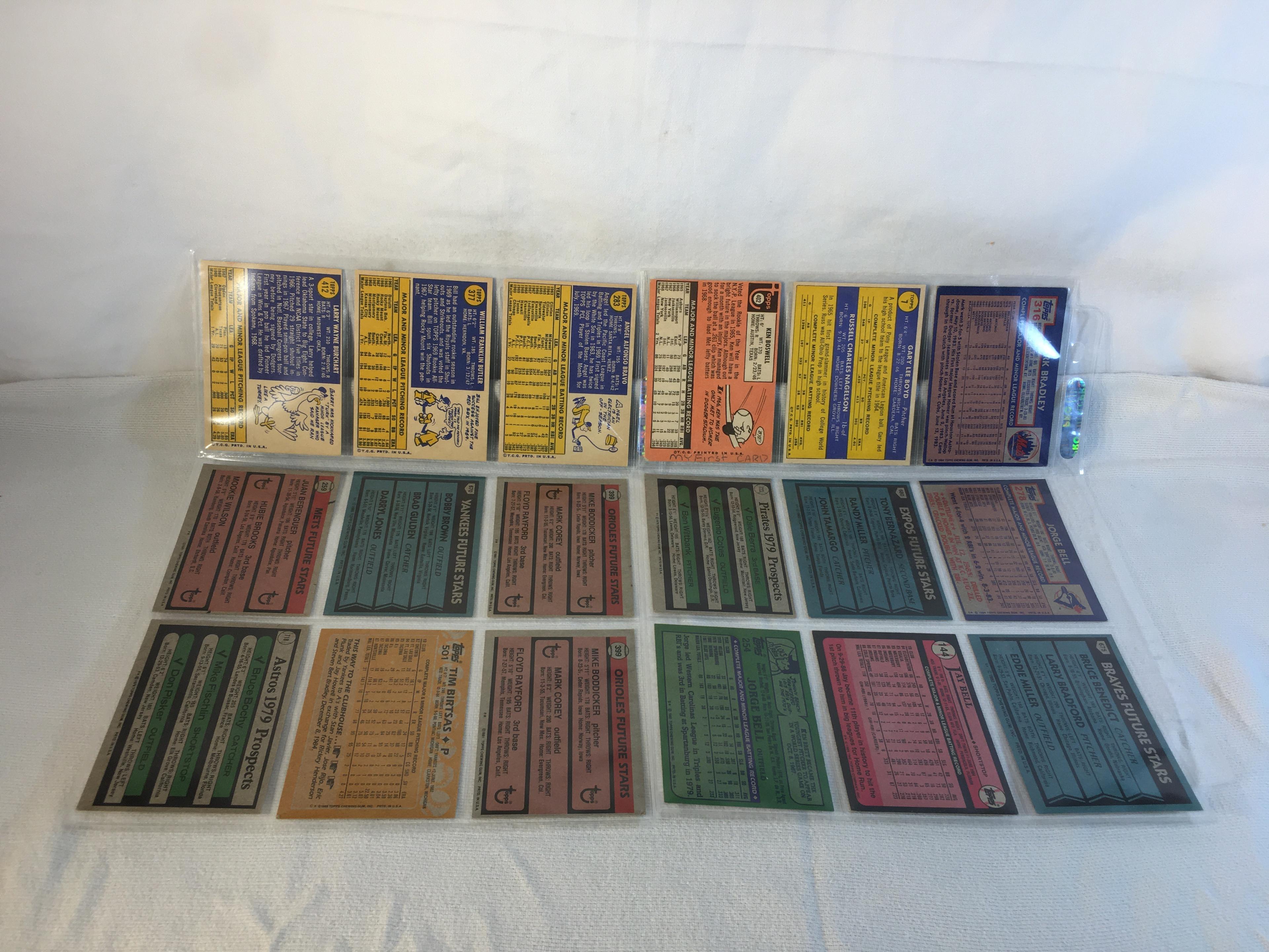 Lot of 18 Pcs Collector Vintage  MLB Baseball  Sport Trading Assorted Cards & Players - See Photos