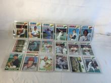 Lot of 18 Pcs Collector Vintage  MLB Baseball  Sport Trading Assorted Cards & Players - See Photos