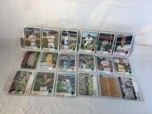 Lot of 18 Pcs Collector Vintage  MLB Baseball  Sport Trading Assorted Cards & Players - See Photos