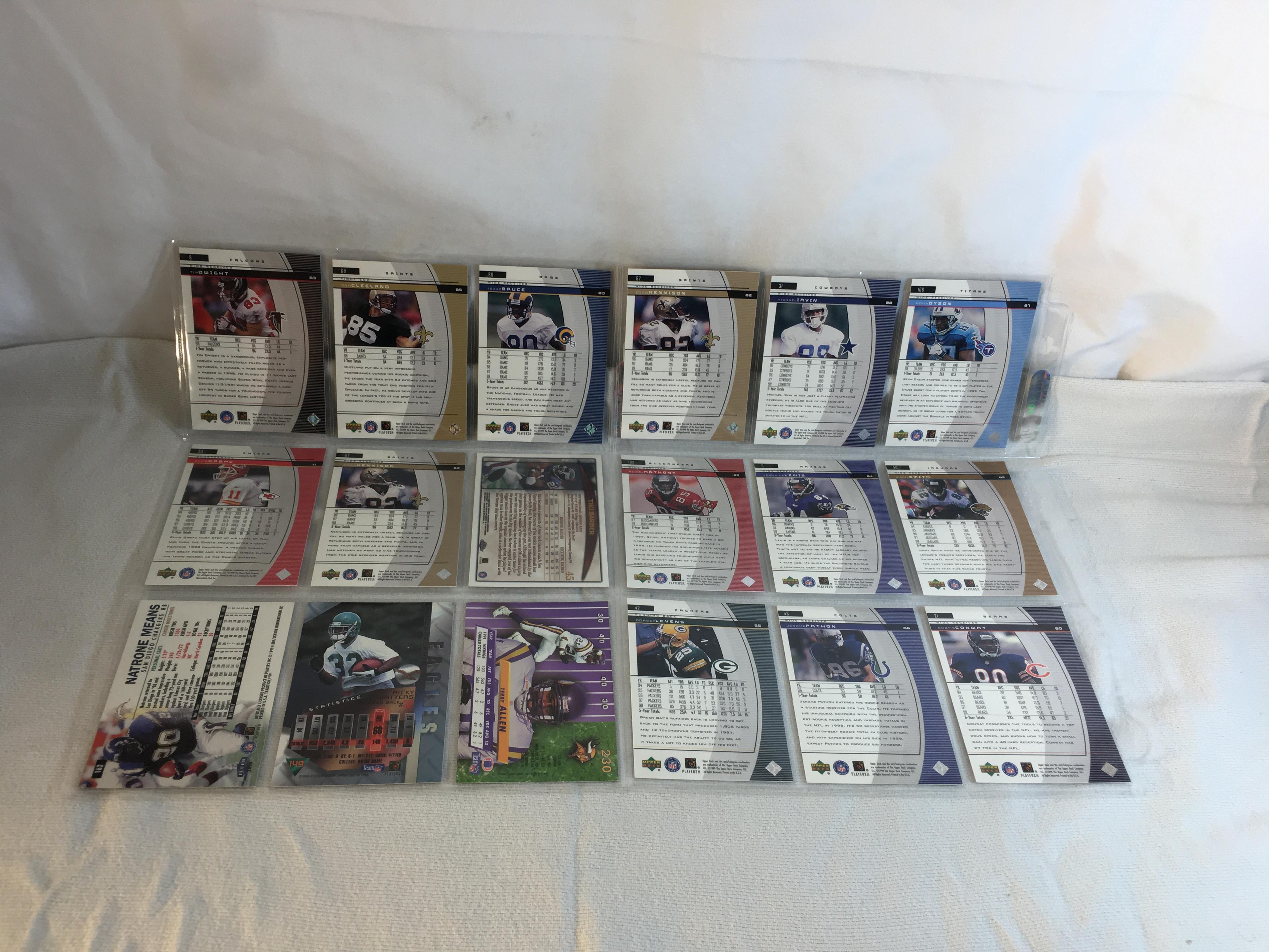 Lot of 18 Pcs Collector Modern NFL Football Sport Trading Assorted Cards & Players - See Pictures