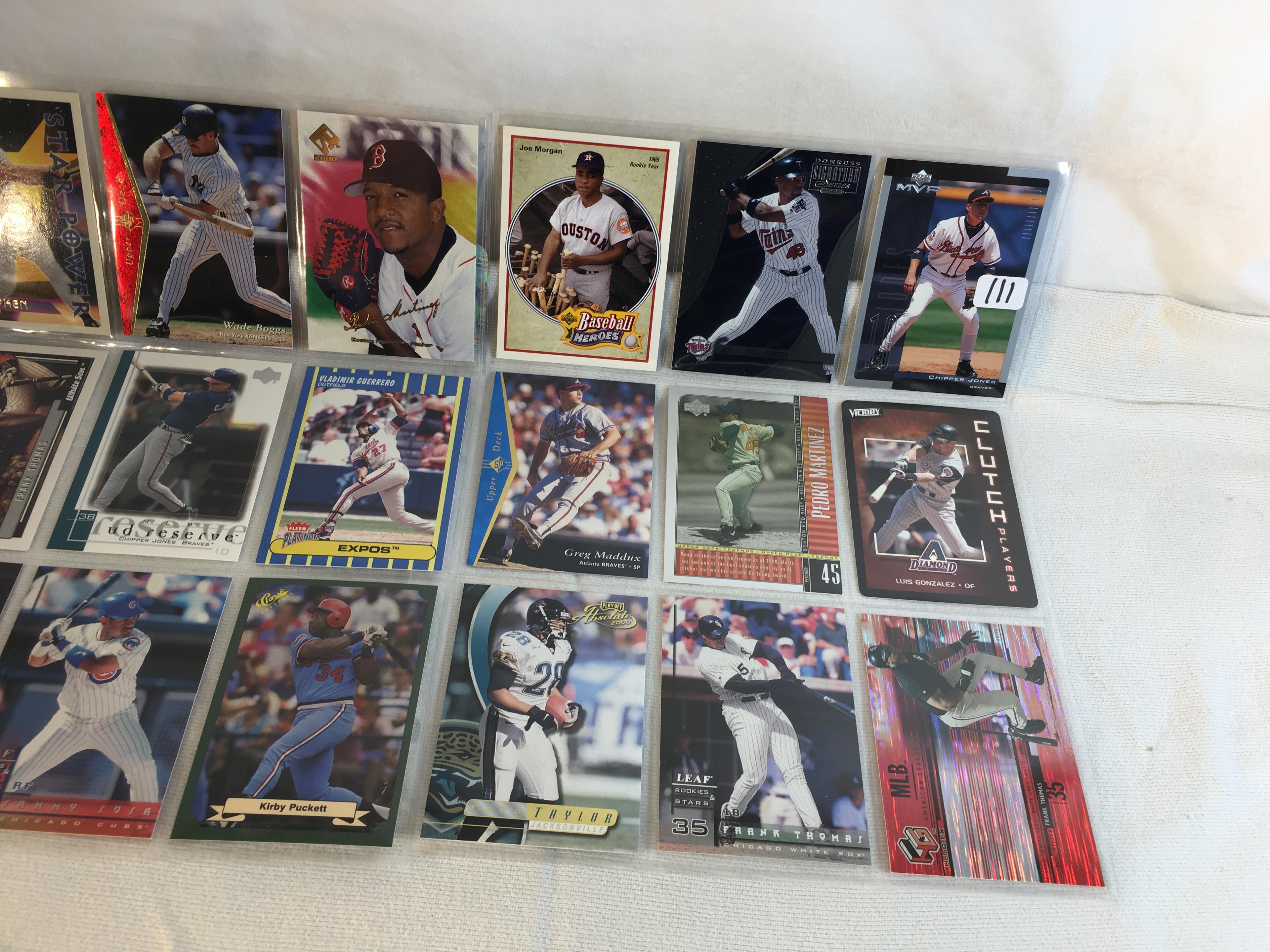 Lot of 18 Pcs Collector Modern MLB Baseball  Sport Trading Assorted Cards & Players -See Pictures