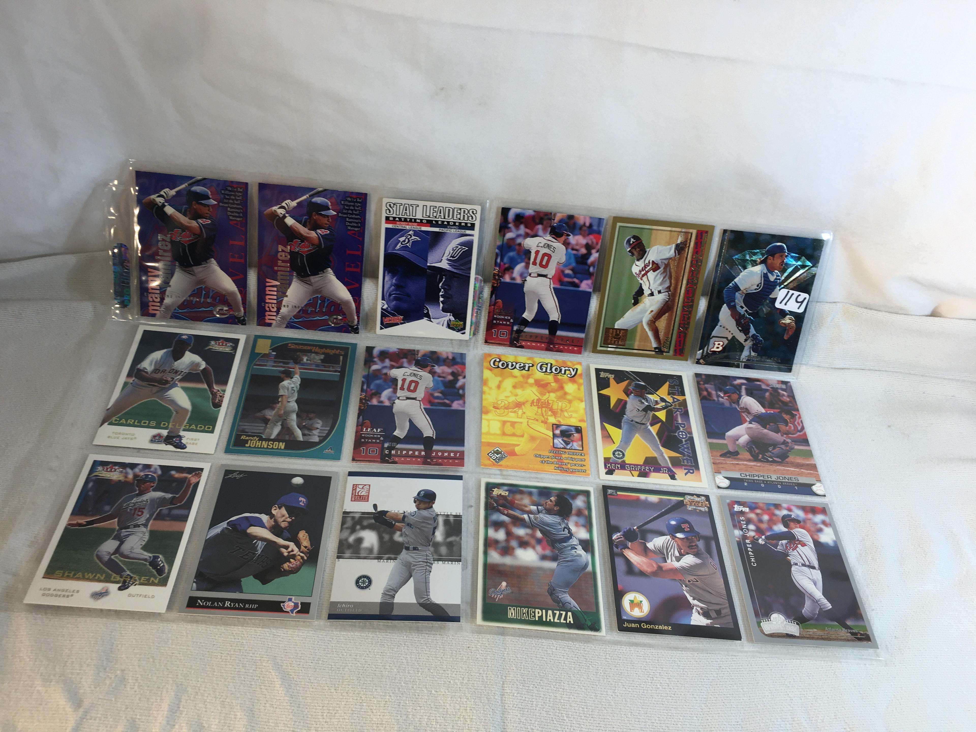 Lot of 18 Pcs Collector Modern MLB Baseball  Sport Trading Assorted Cards & Players -See Pictures