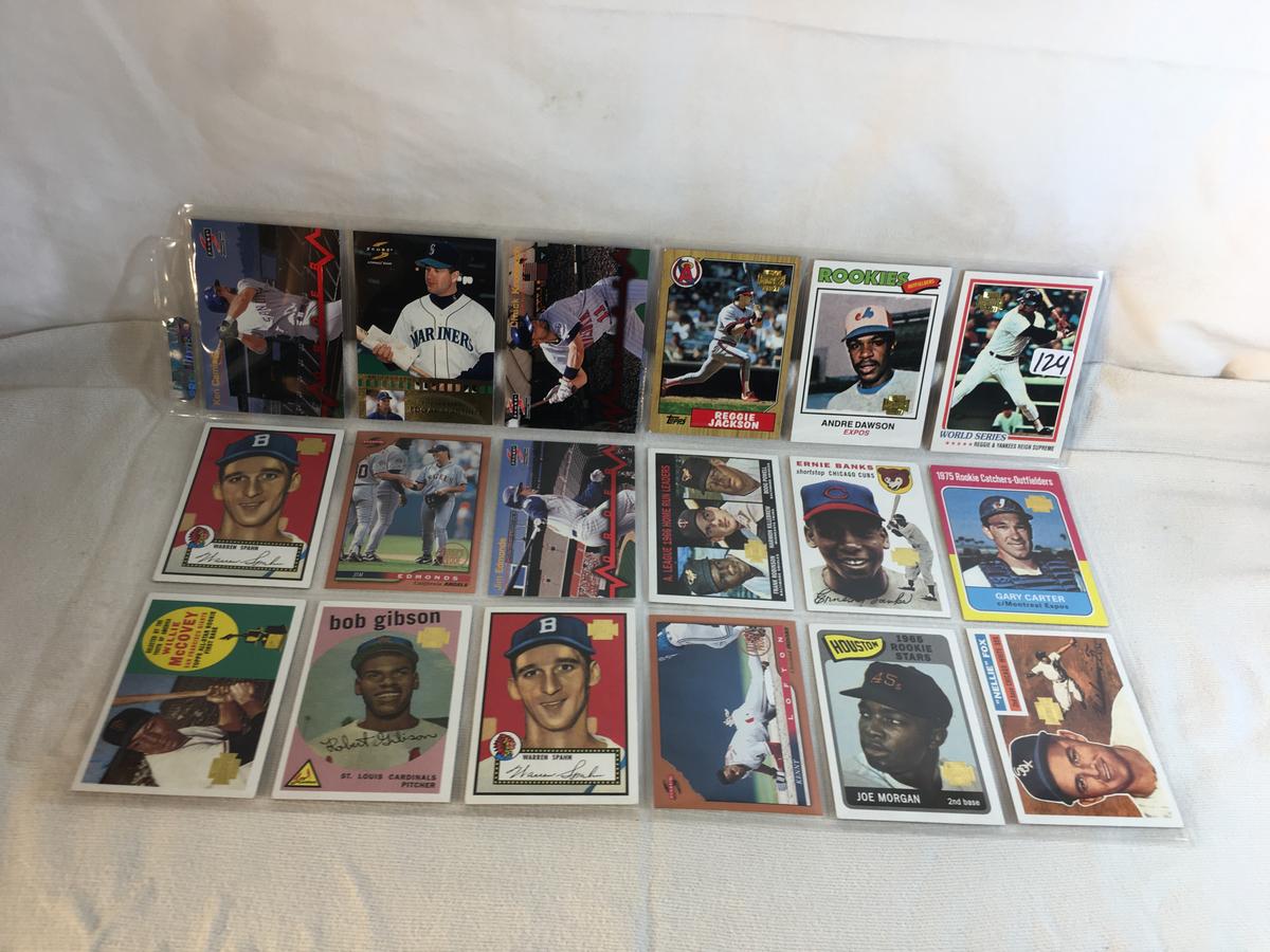 Lot of 18 Pcs Collector Modern MLB Baseball  Sport Trading Assorted Cards & Players -See Pictures