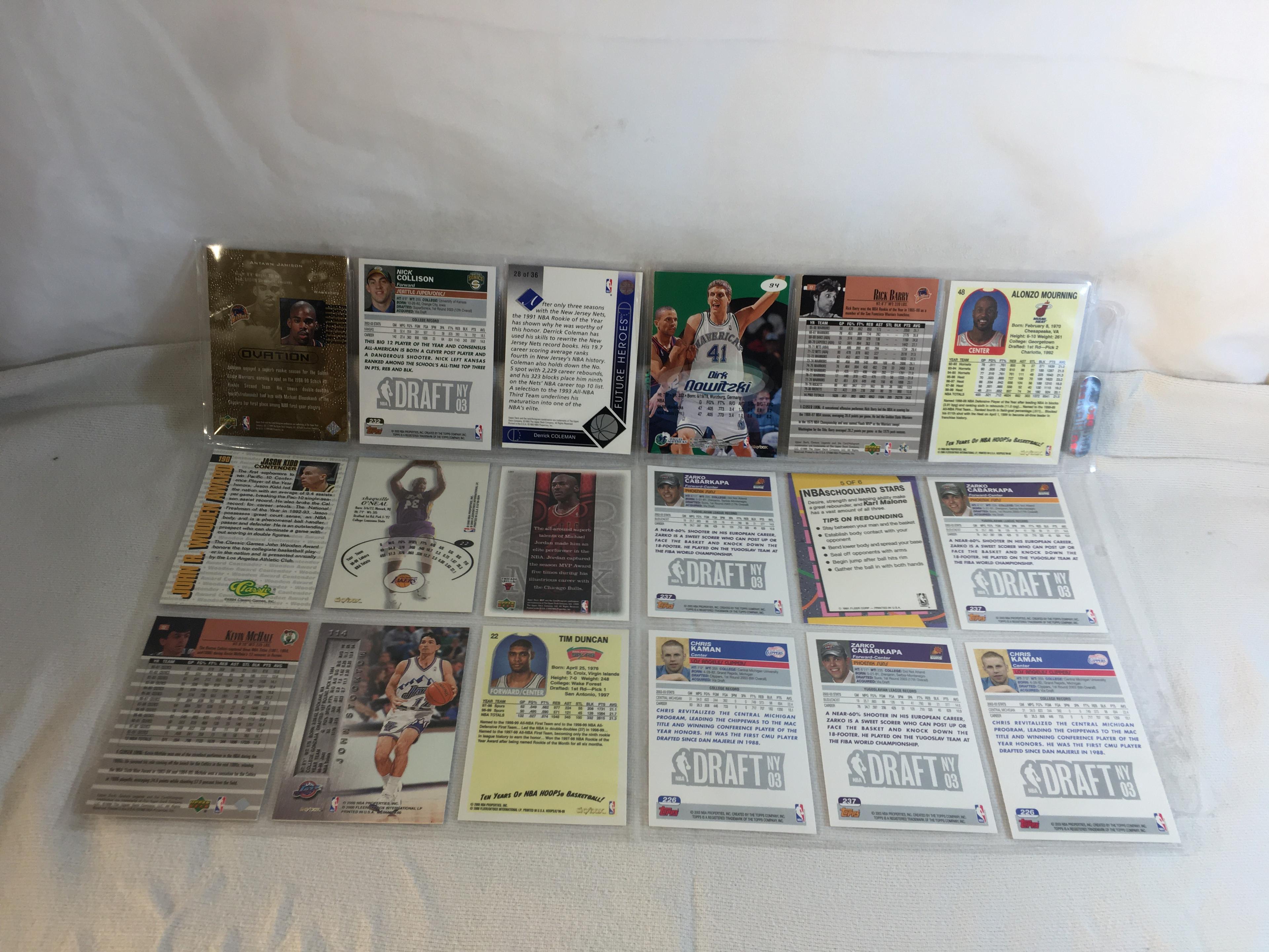 Lot of 18 Pcs Collector Modern NBA Basketball Sport Trading Assorted Cards & Players -See Pictures