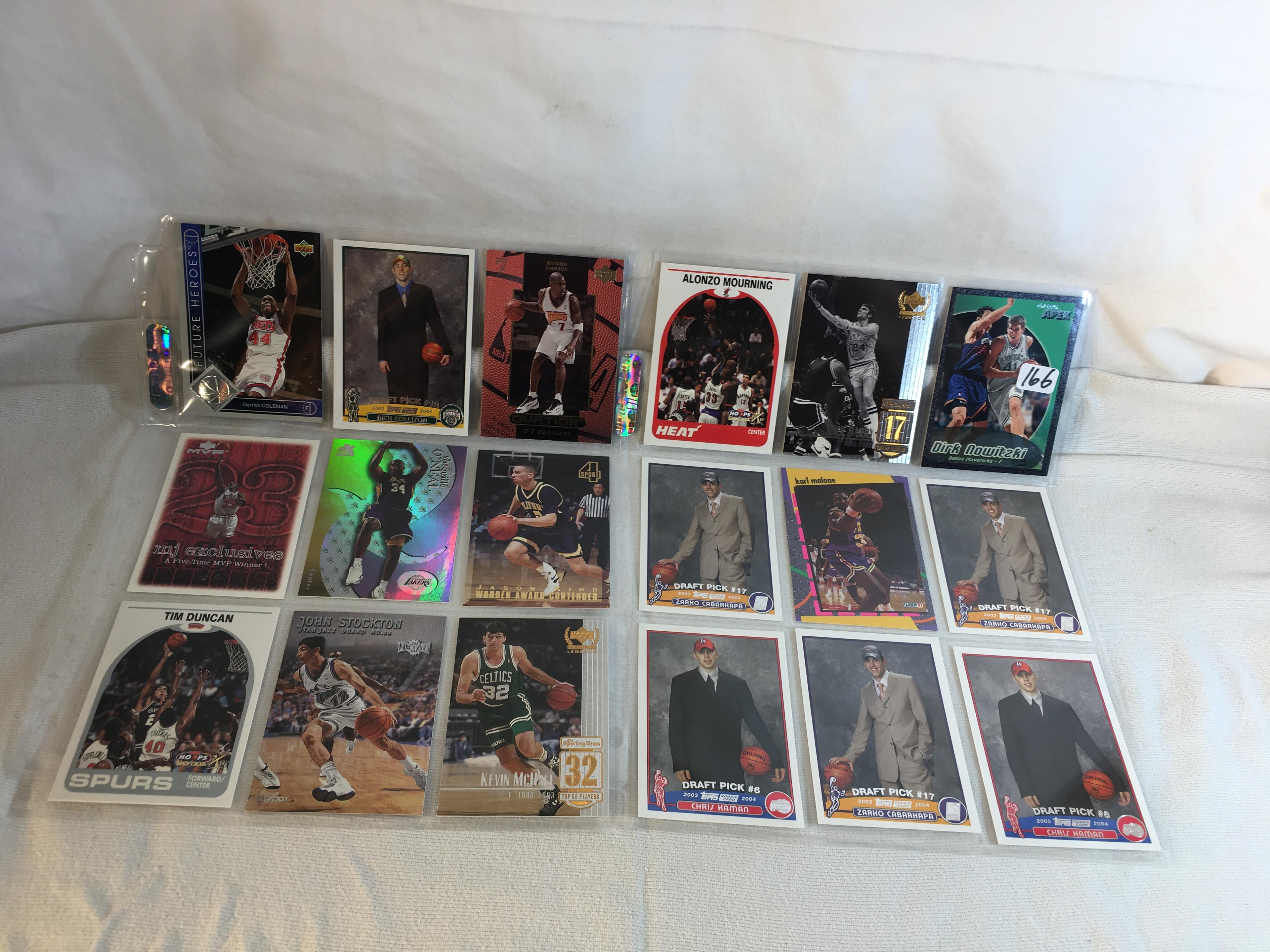 Lot of 18 Pcs Collector Modern NBA Basketball Sport Trading Assorted Cards & Players -See Pictures