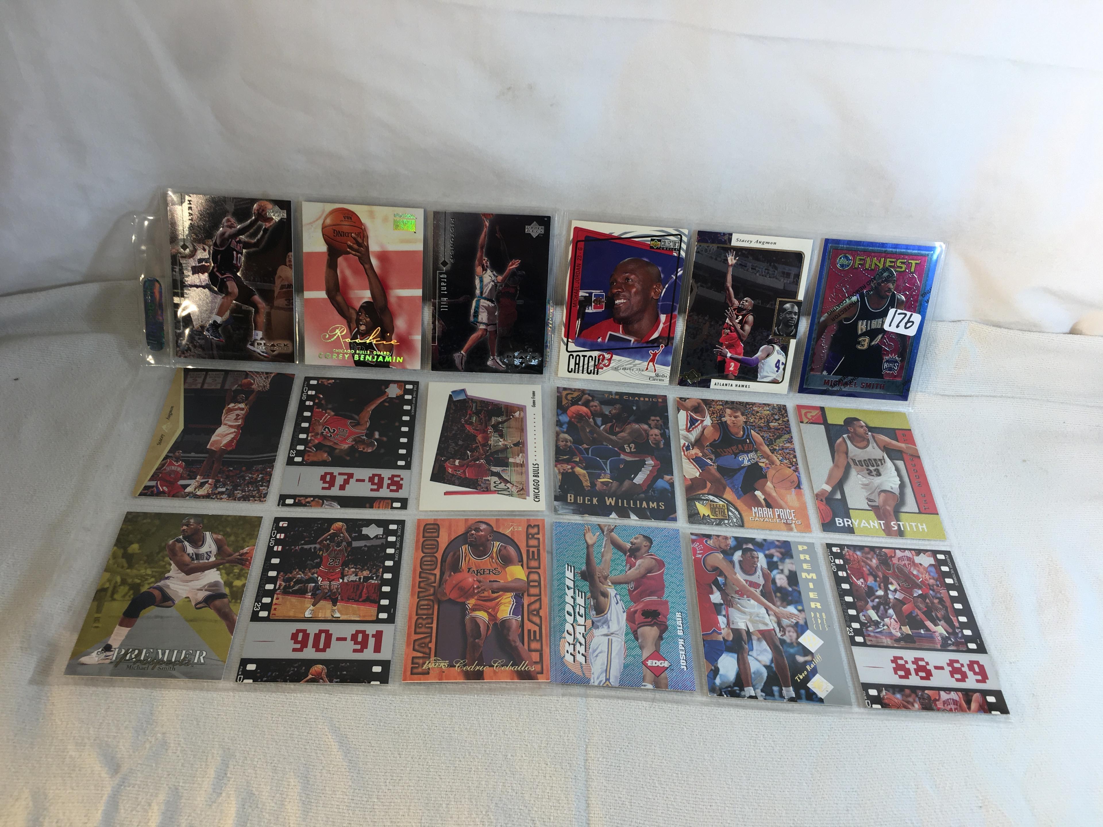 Lot of 18 Pcs Collector Modern NBA Basketball Sport Trading Assorted Cards & Players -See Pictures