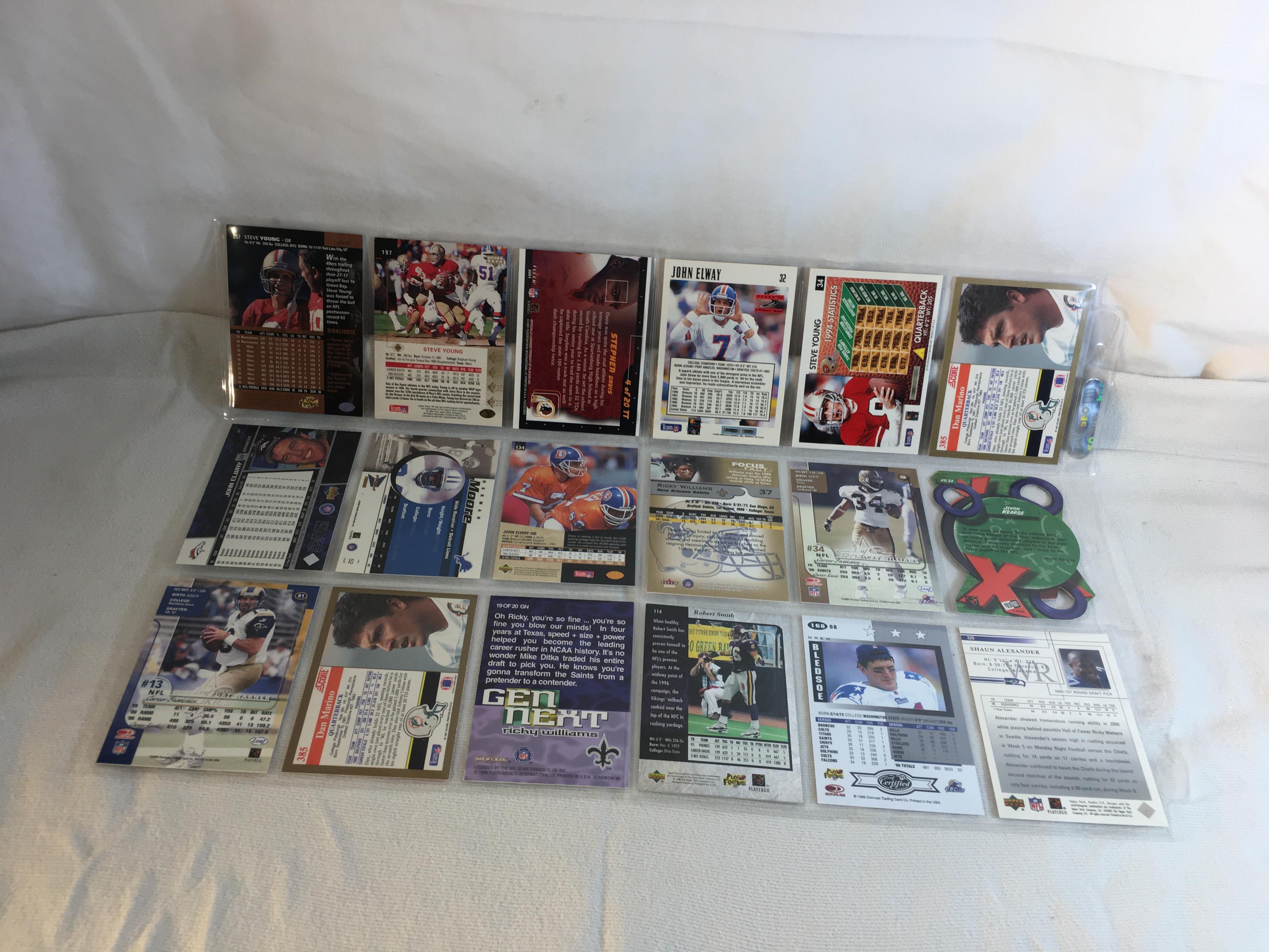 Lot of 18 Pcs Collector Modern NFL Football Sport Trading Assorted Cards & Players - See Pictures