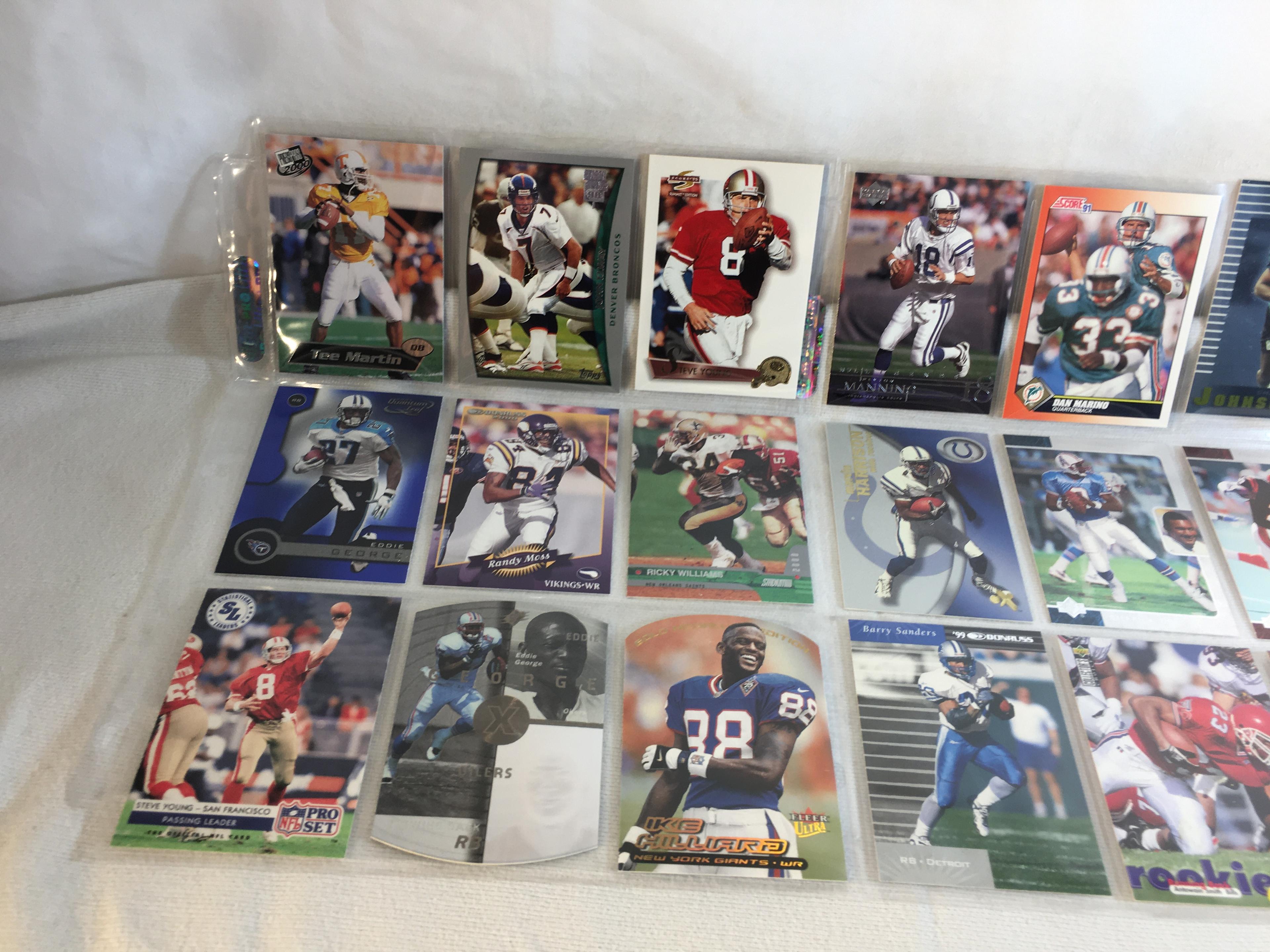 Lot of 18 Pcs Collector Modern NFL Football Sport Trading Assorted Cards & Players - See Pictures