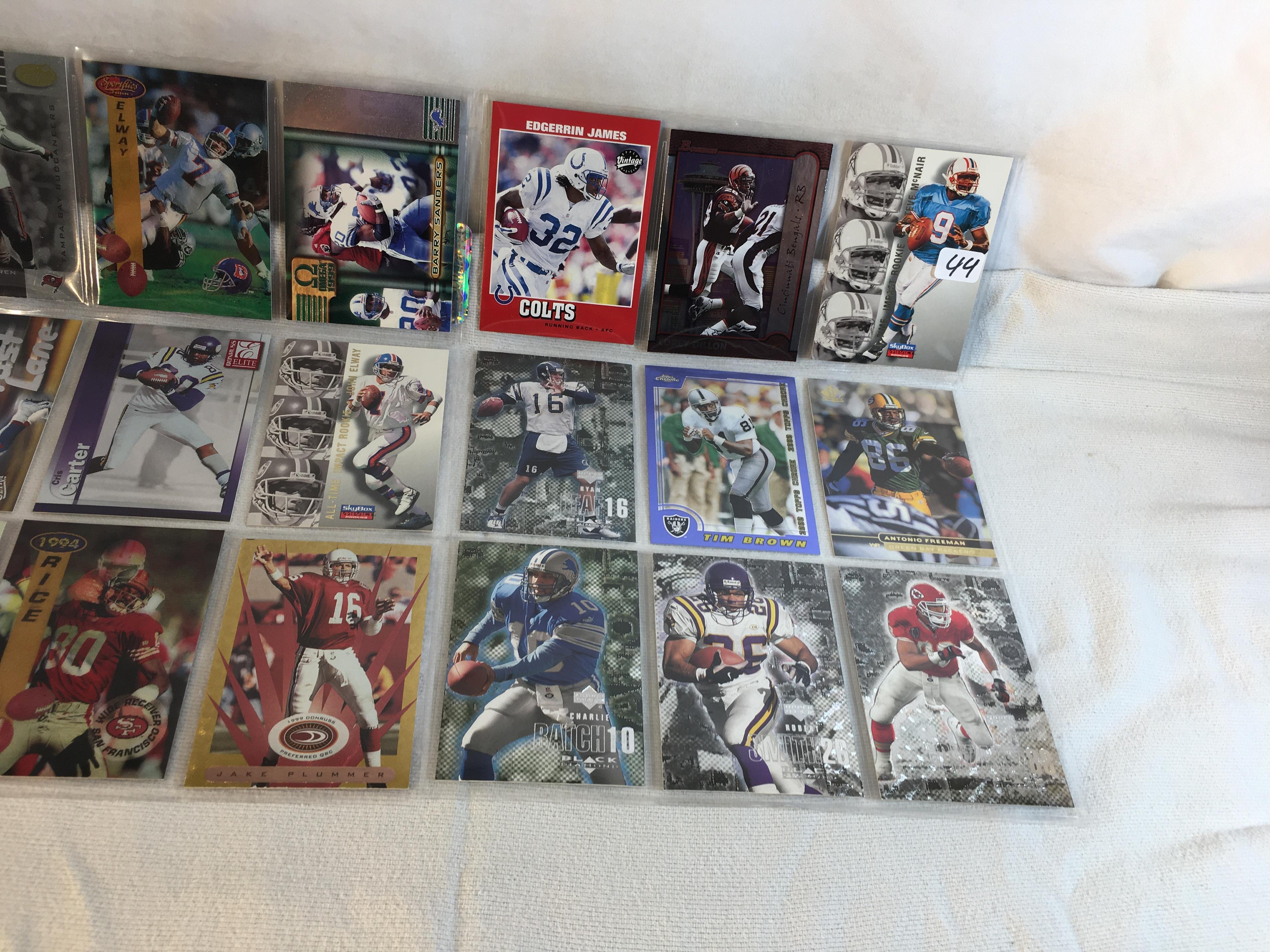 Lot of 18 Pcs Collector Modern NFL Football Sport Trading Assorted Cards & Players - See Pictures