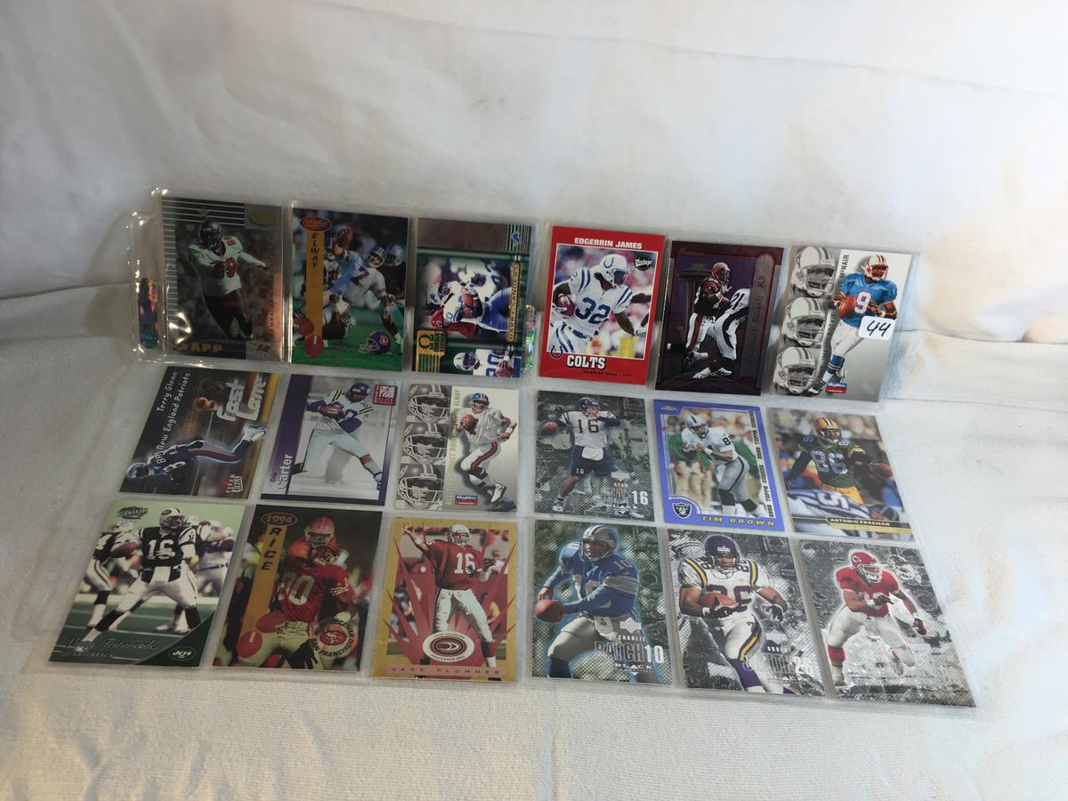 Lot of 18 Pcs Collector Modern NFL Football Sport Trading Assorted Cards & Players - See Pictures