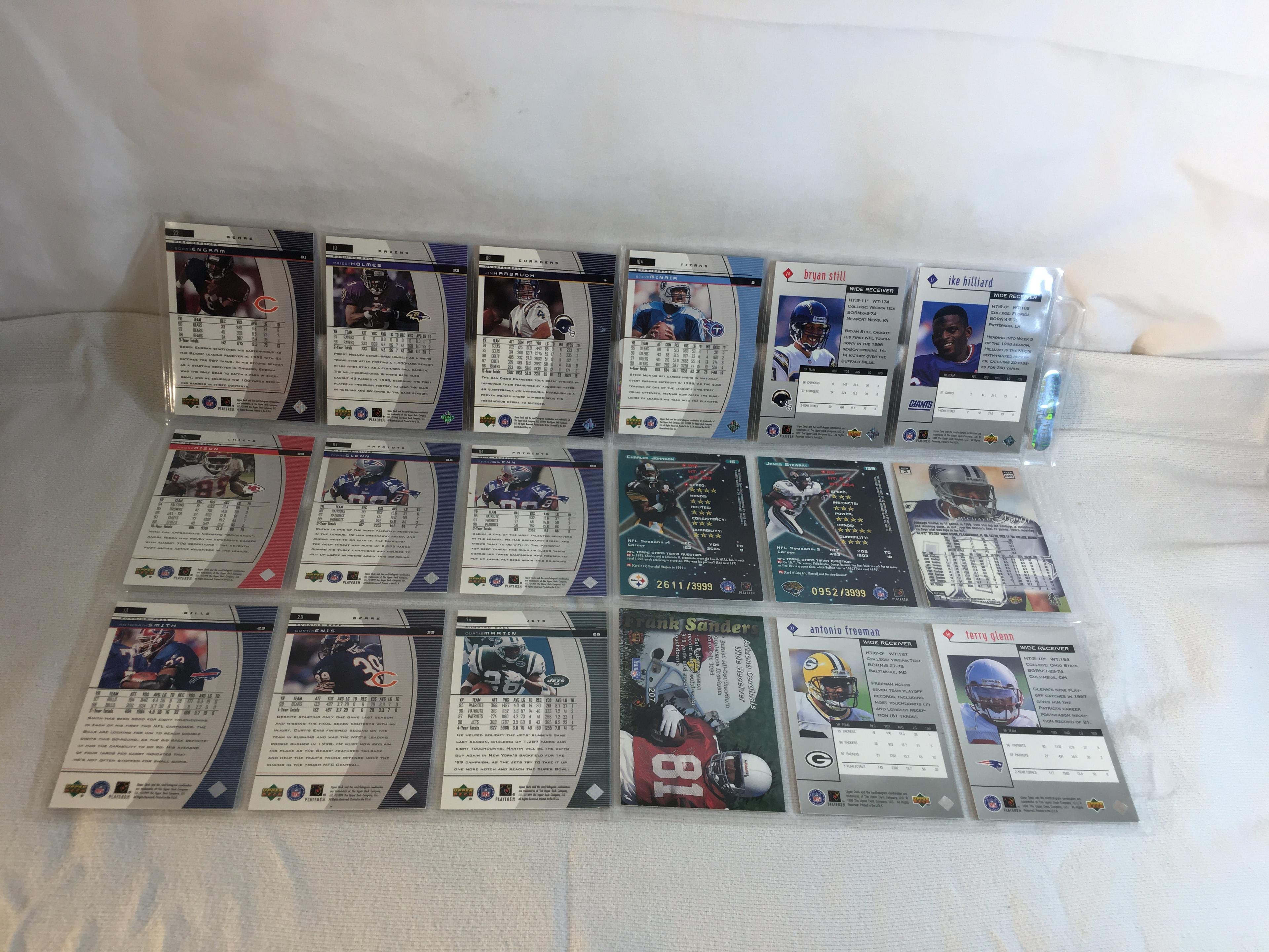 Lot of 18 Pcs Collector Modern NFL Football Sport Trading Assorted Cards & Players - See Pictures