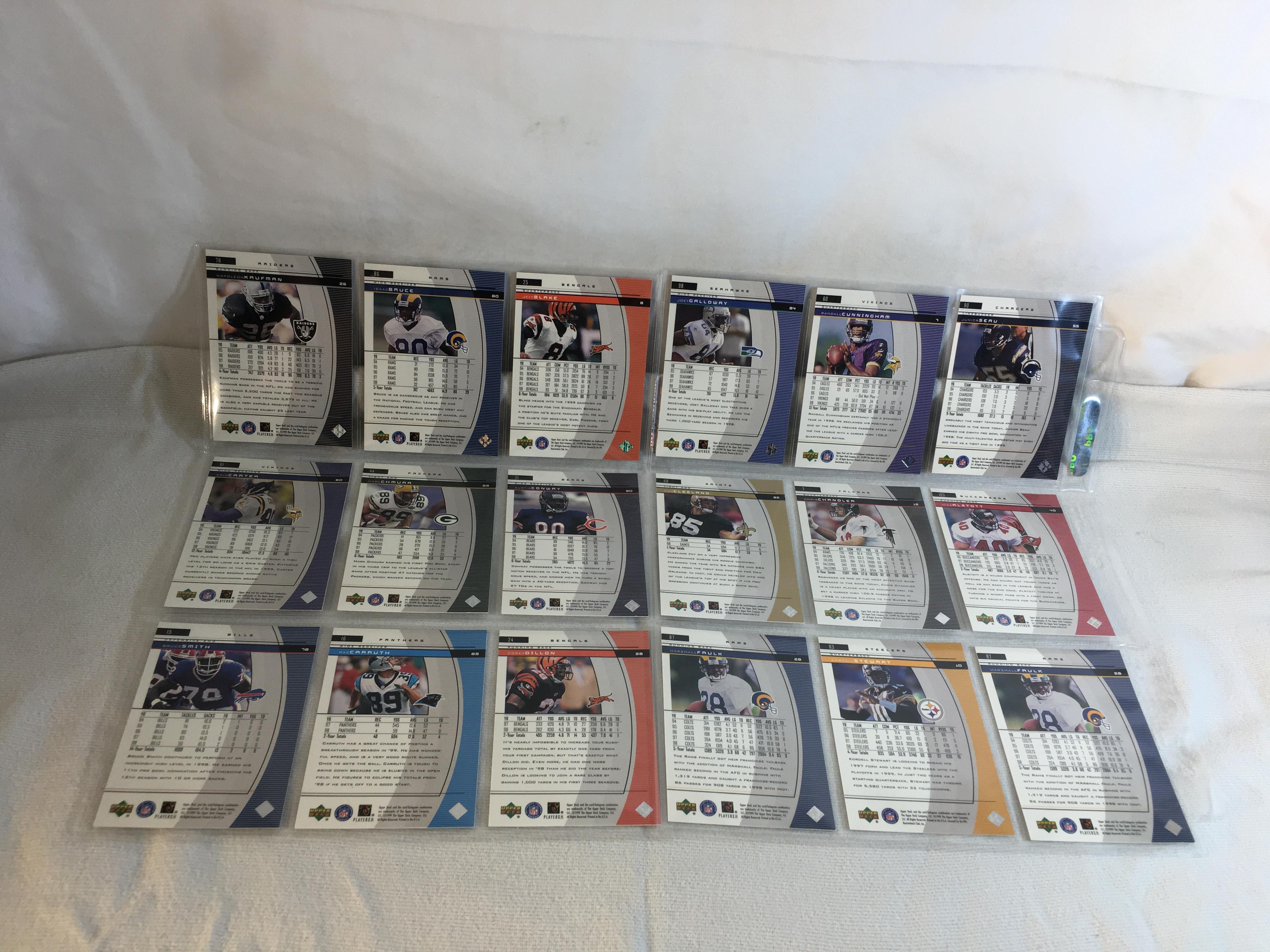 Lot of 18 Pcs Collector Modern NFL Football Sport Trading Assorted Cards & Players - See Pictures