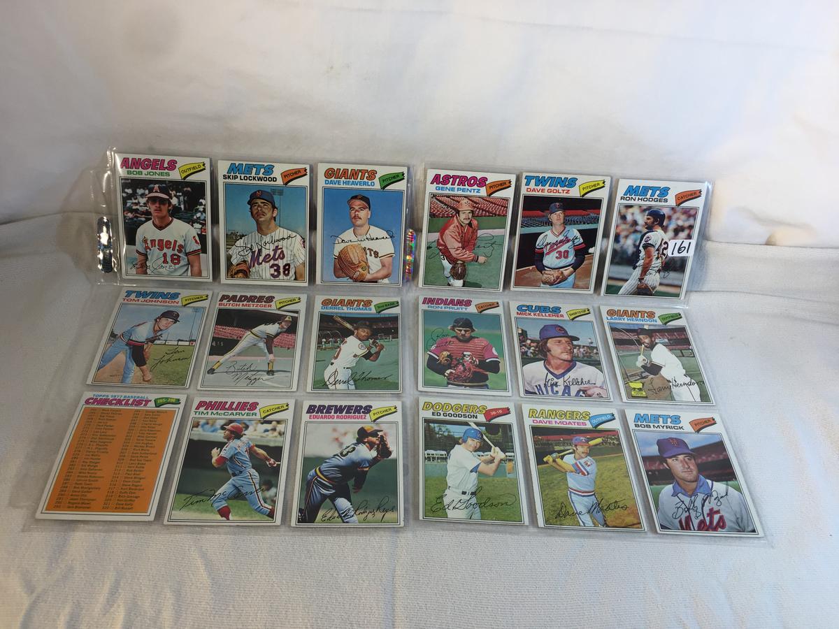 Lot of 18 Pcs Collector Vintage  MLB Baseball  Sport Trading Assorted Cards & Players - See Photos