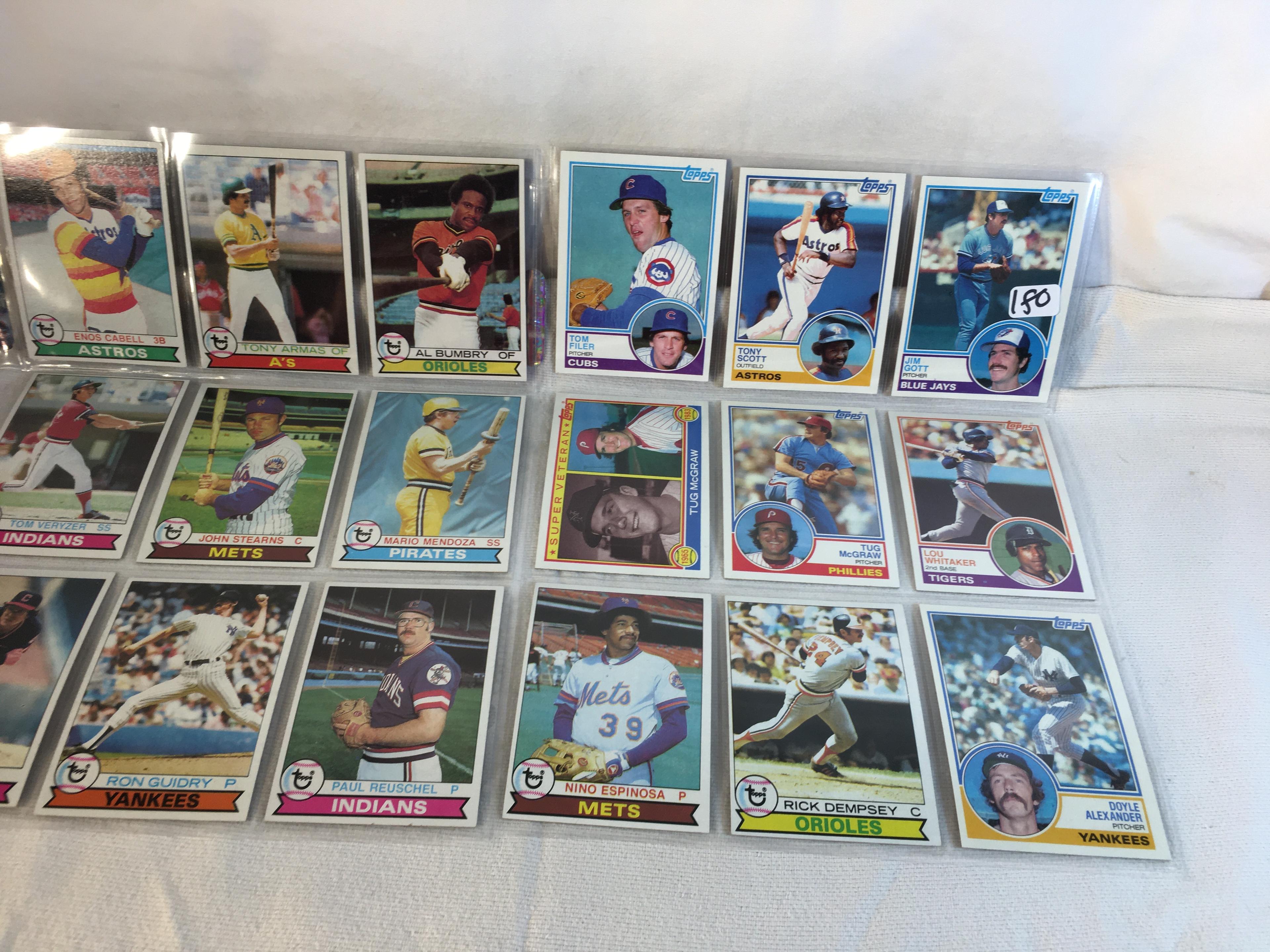 Lot of 18 Pcs Collector Vintage  MLB Baseball  Sport Trading Assorted Cards & Players - See Photos