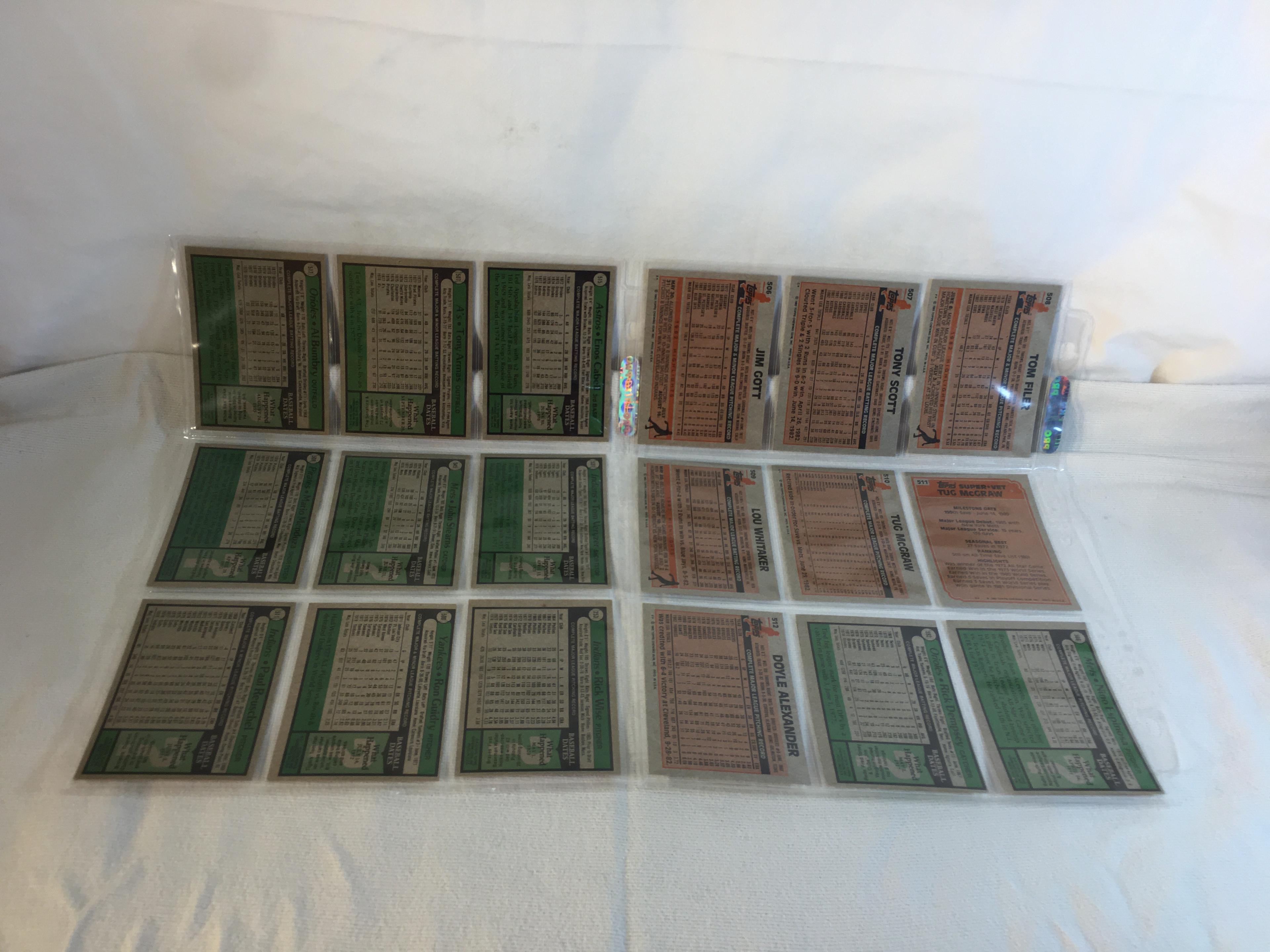 Lot of 18 Pcs Collector Vintage  MLB Baseball  Sport Trading Assorted Cards & Players - See Photos