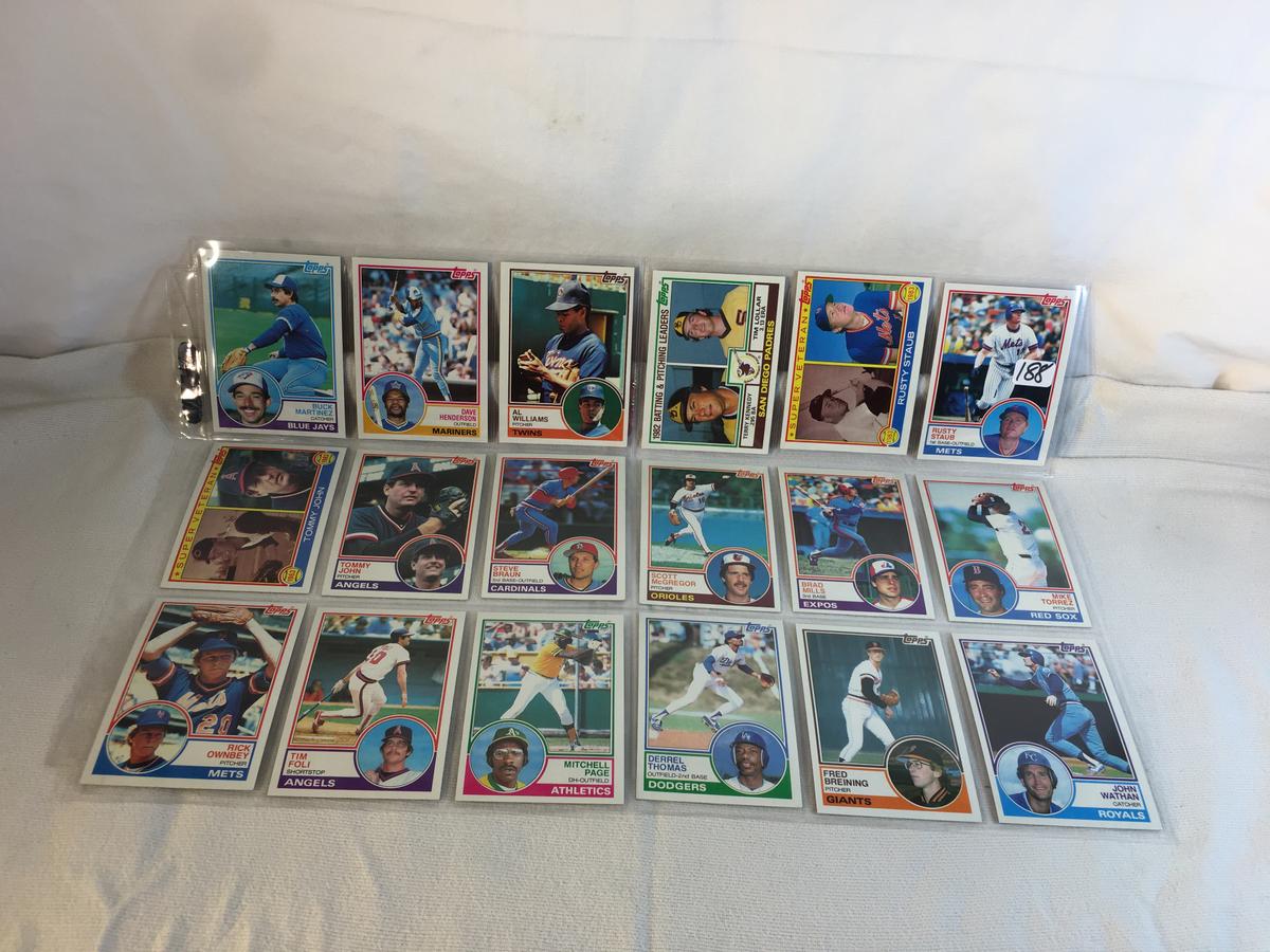 Lot of 18 Pcs Collector Vintage  MLB Baseball  Sport Trading Assorted Cards & Players - See Photos