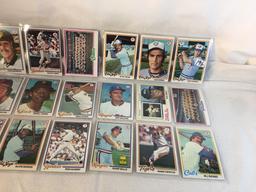 Lot of 18 Pcs Collector Vintage  MLB Baseball  Sport Trading Assorted Cards & Players - See Photos