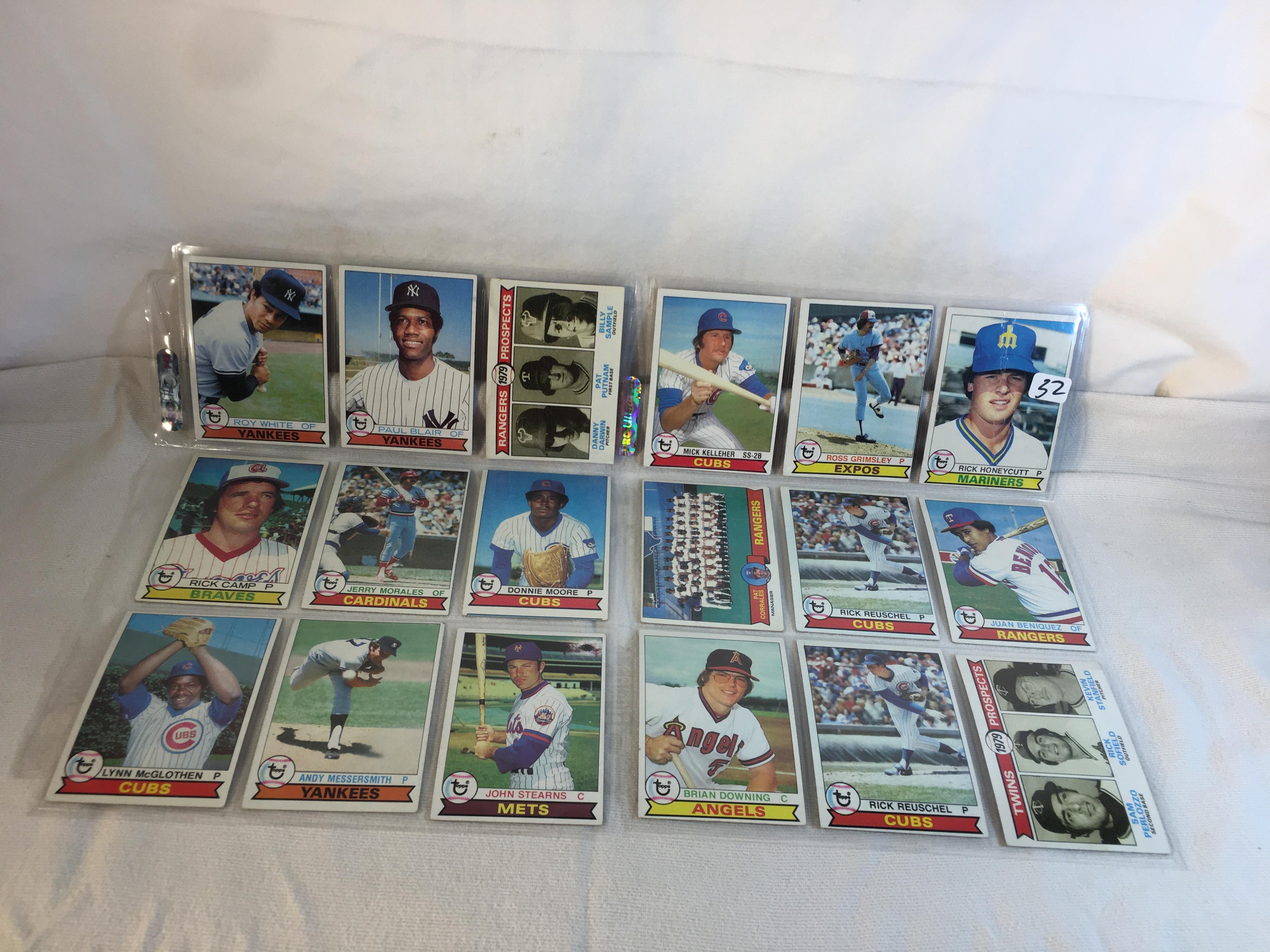 Lot of 18 Pcs Collector Vintage  MLB Baseball  Sport Trading Assorted Cards & Players - See Photos