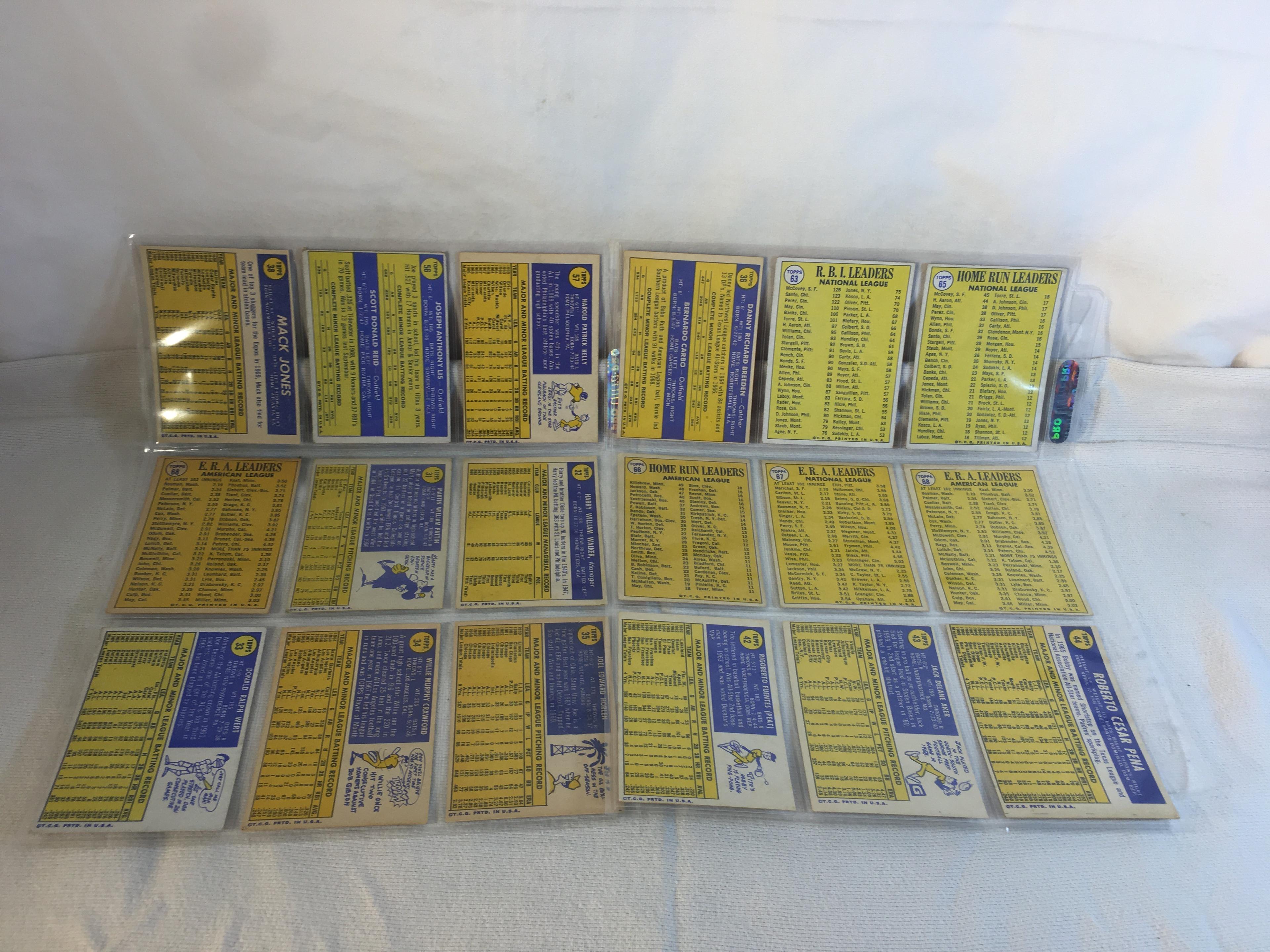 Lot of 18 Pcs Collector Vintage  MLB Baseball  Sport Trading Assorted Cards & Players - See Photos