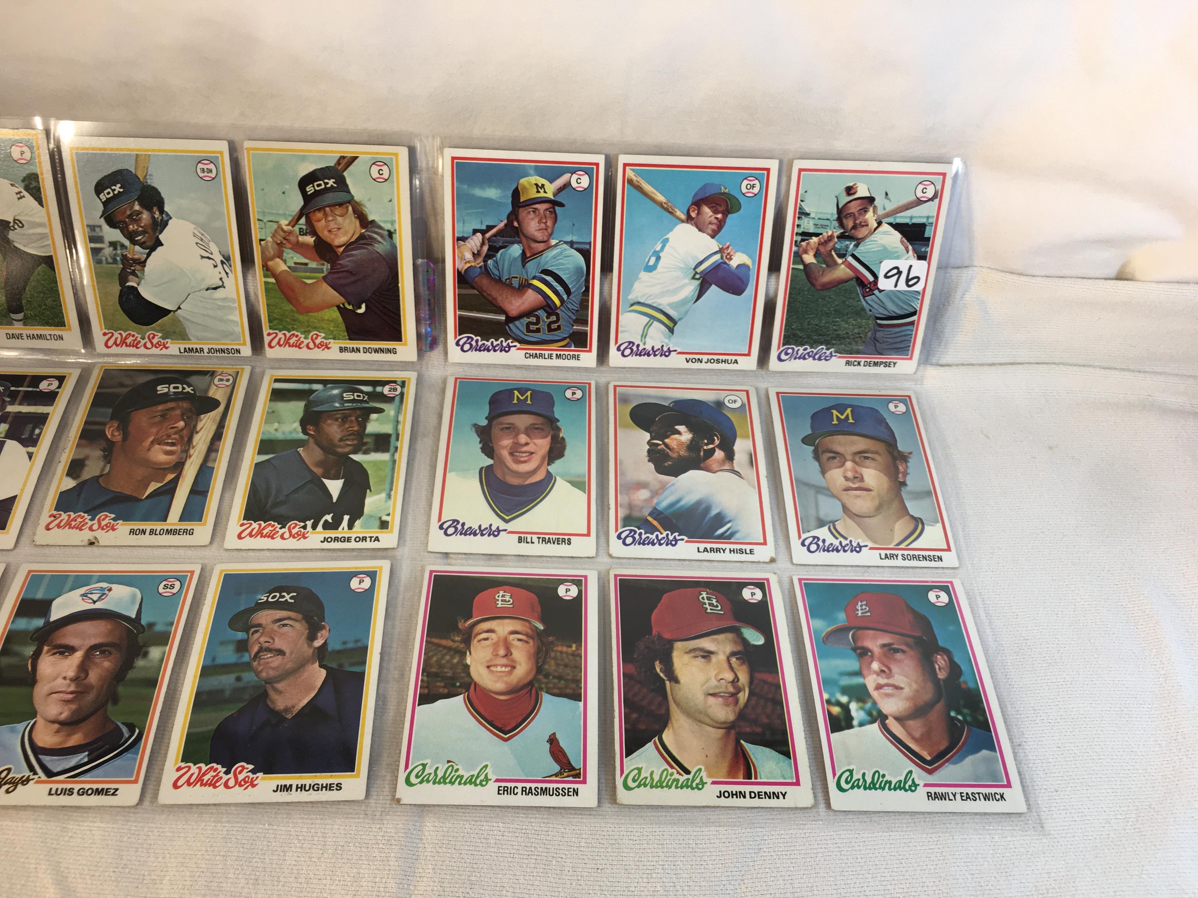 Lot of 18 Pcs Collector Vintage  MLB Baseball  Sport Trading Assorted Cards & Players - See Photos