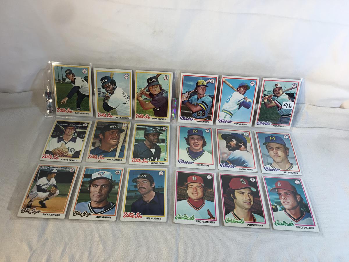 Lot of 18 Pcs Collector Vintage  MLB Baseball  Sport Trading Assorted Cards & Players - See Photos