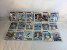 Lot of 18 Pcs Collector Vintage  MLB Baseball  Sport Trading Assorted Cards & Players - See Photos