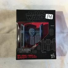 NIB Collector Star Wars The Black Series Titanium Series The Advance Tie #15 Box Size:5x4"