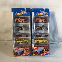 Lot of 2 Pcs 5-Pack Hot wheels 1/64 Scale DieCast Metal Cars - See Pictures